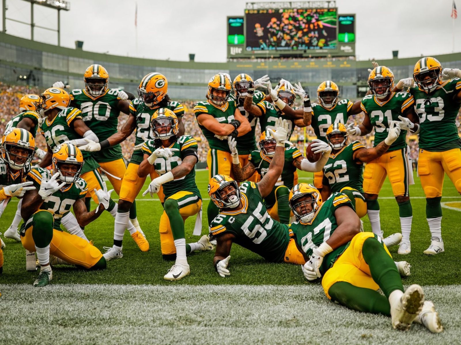Squadra Green Bay Packers festeggia, 1600x1200 900p, Desktop