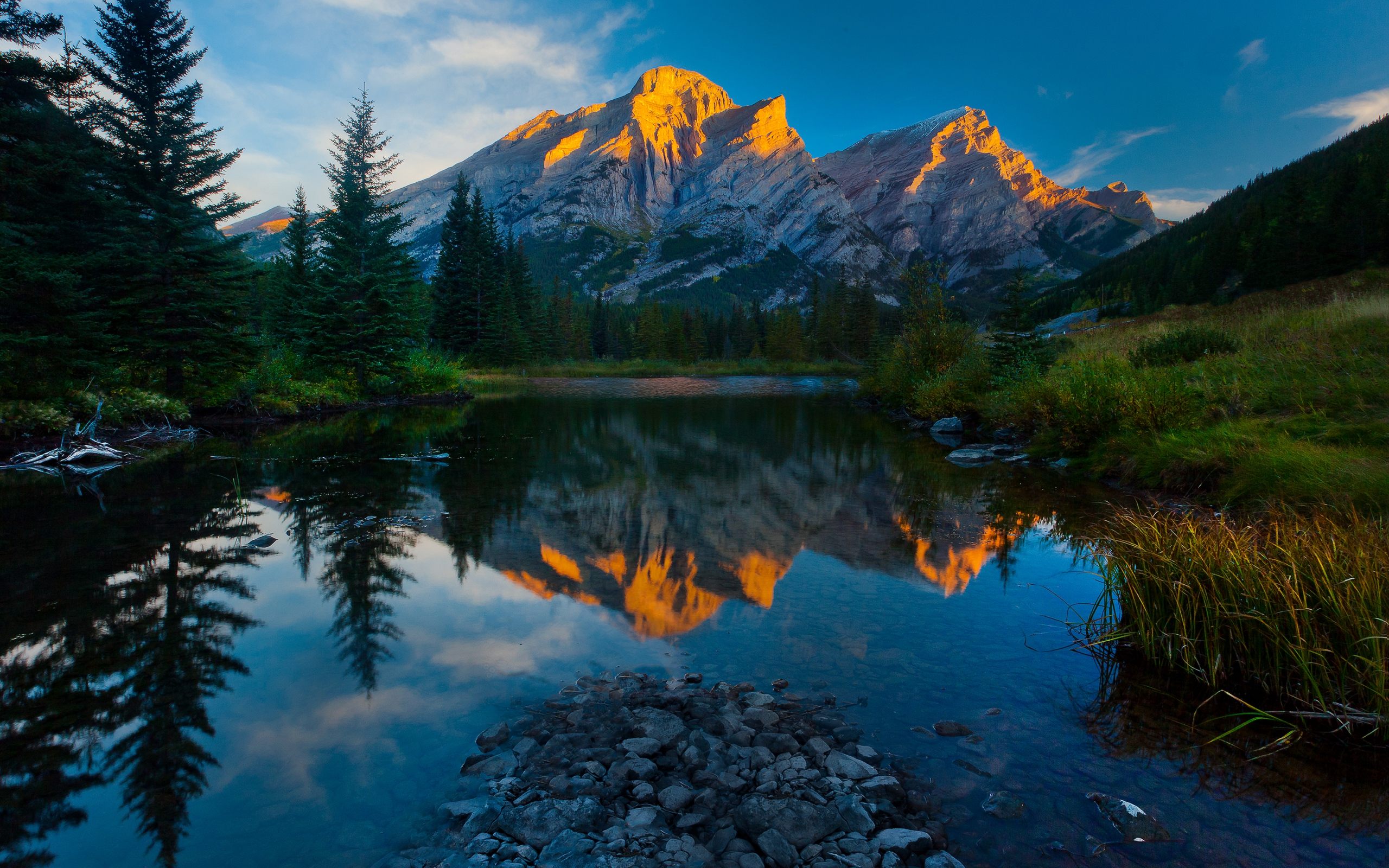 Montagne e lago al tramonto, 2560x1600 WQXGA, Desktop