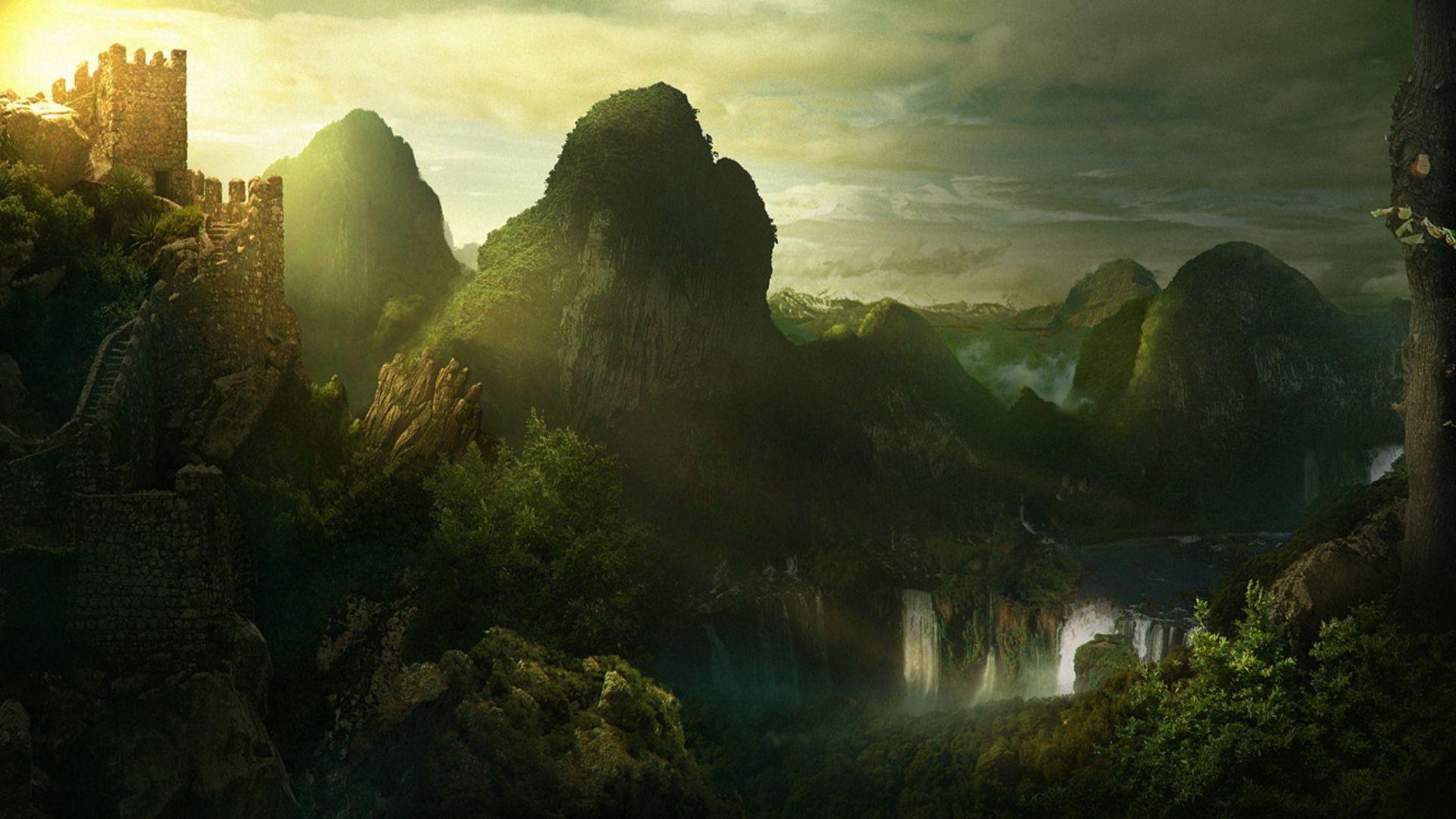Cascata nella foresta Giappone, 3840x2400 4K, PC Desktop