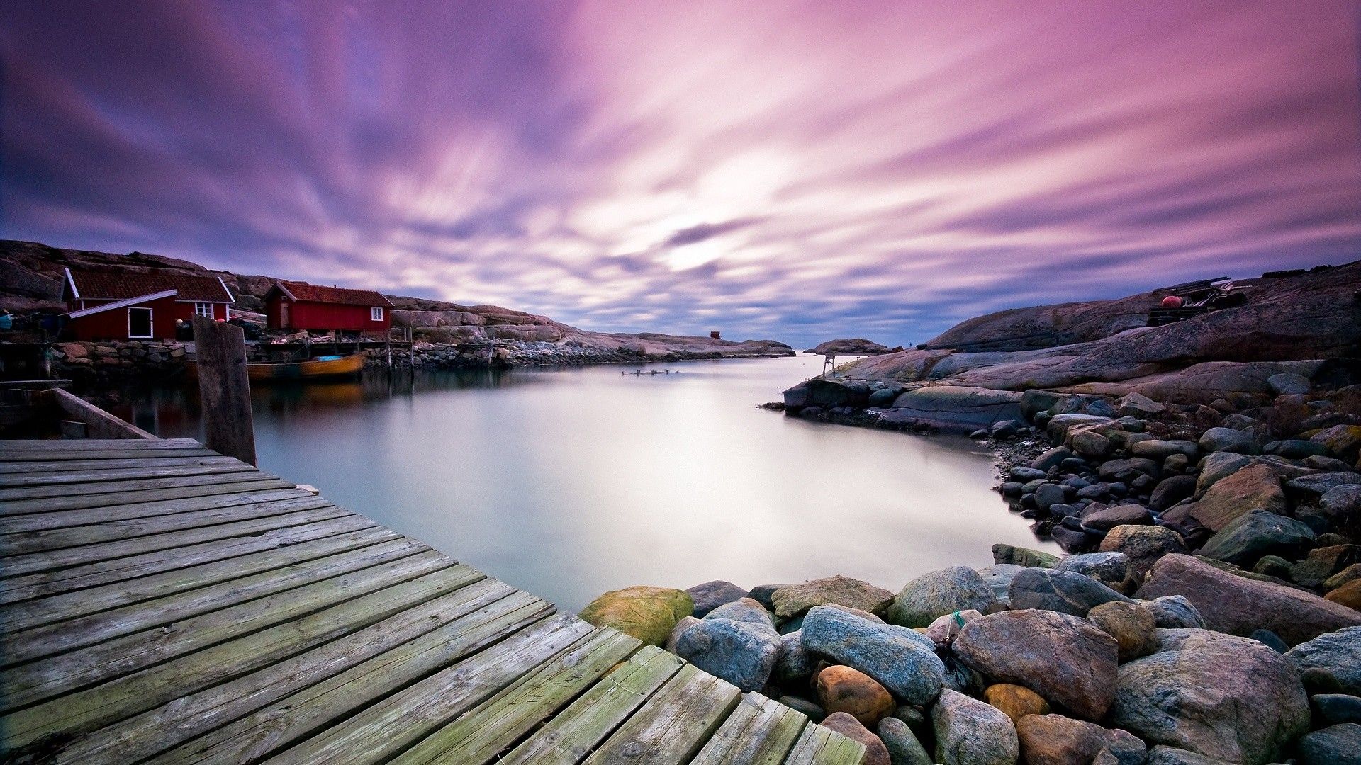Baia rocciosa al tramonto, 1920x1080 1080p, Monitor Gaming