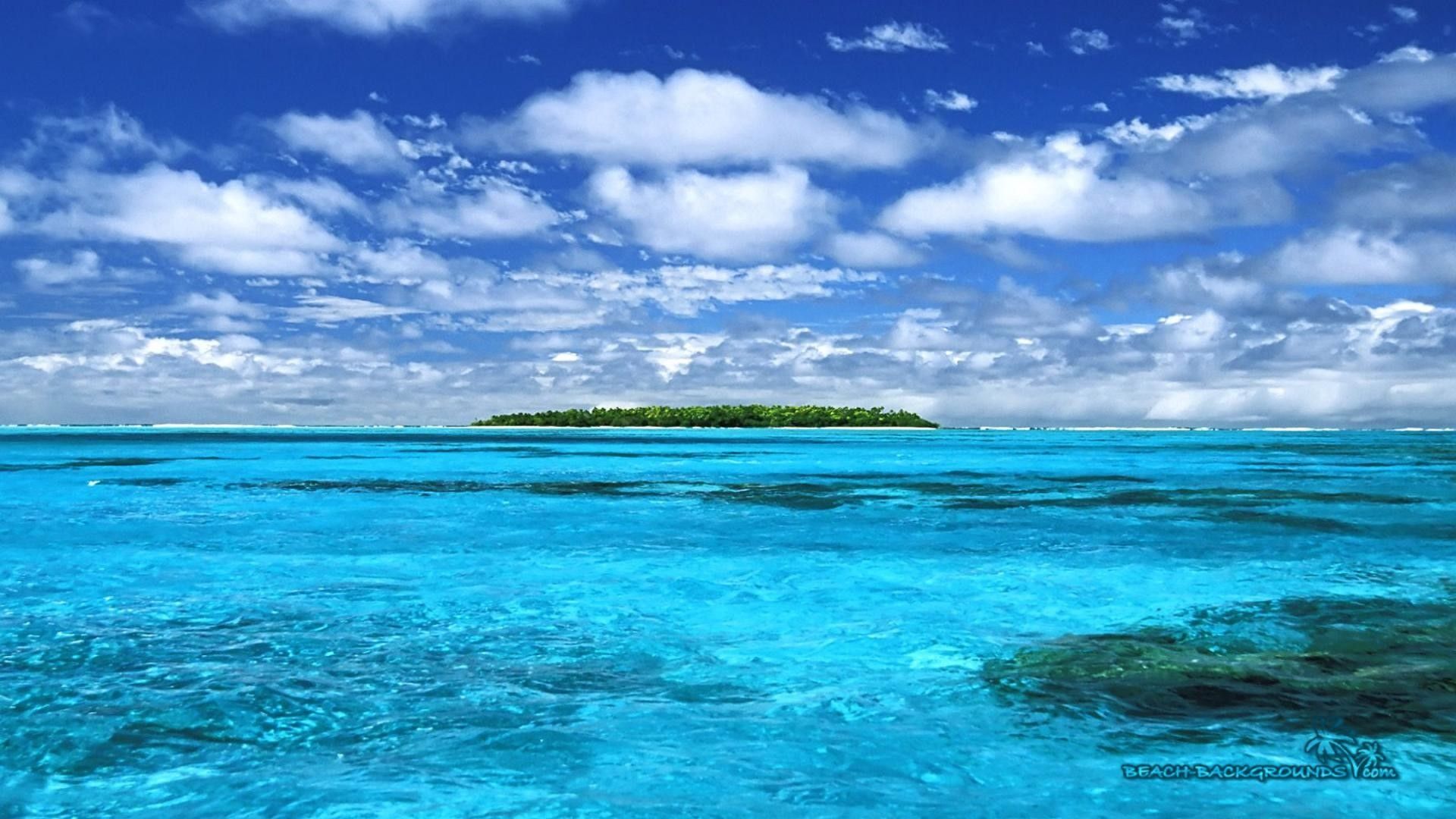 Isola tropicale acqua turchese, 1920x1080 Full HD, PC Desktop