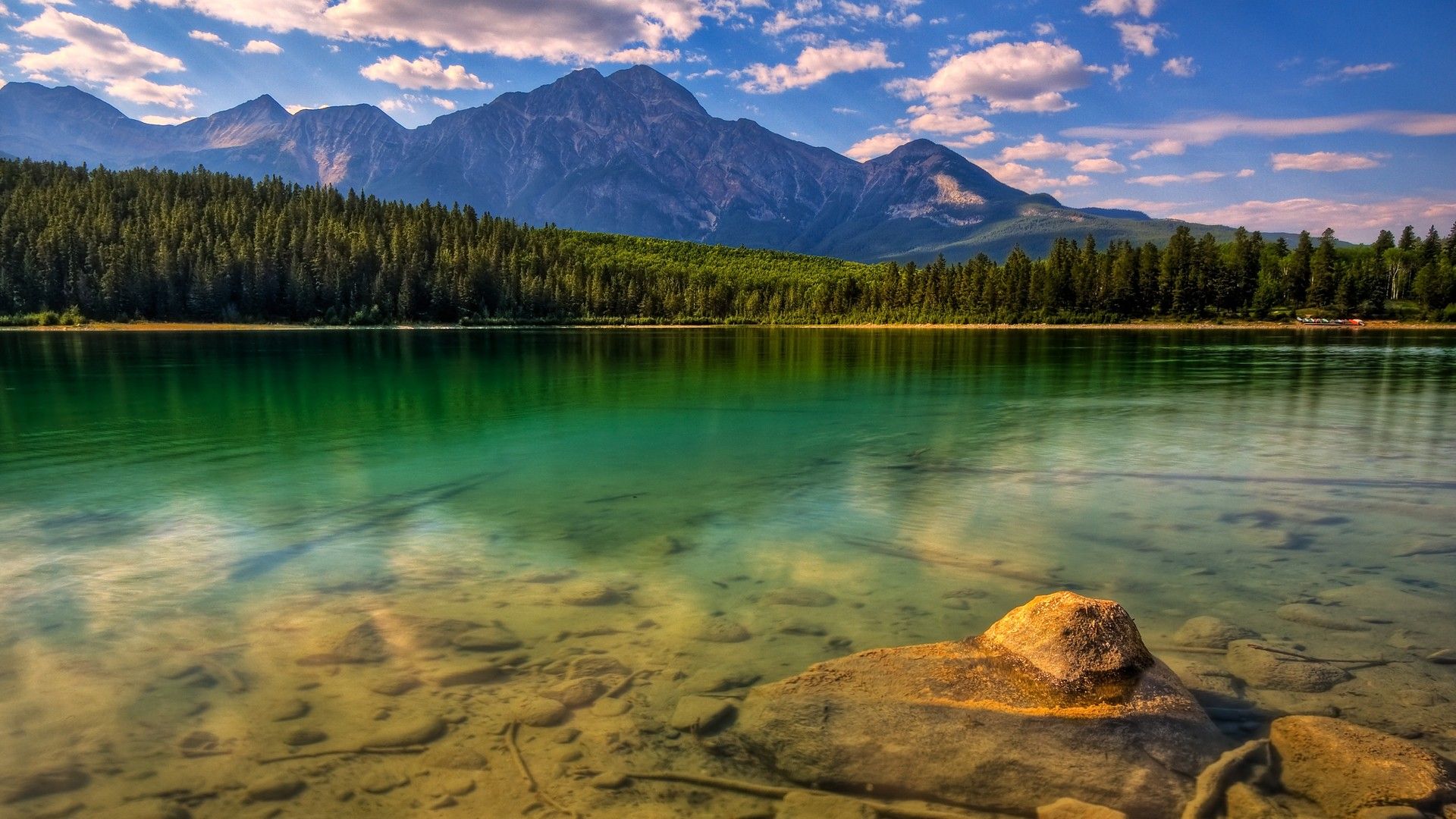 Lago montano acque verdi, 1920x1080 1080p, PC