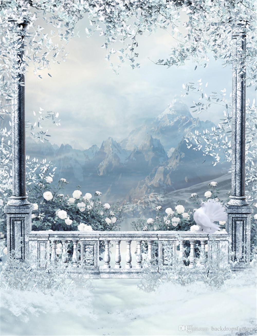 Balcone innevato con montagne, 1000x1307 Verticale, Mobile