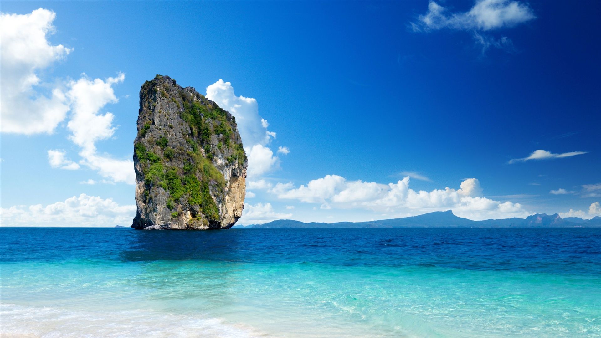 Faraglione roccioso mare tropicale, 1920x1080 Full HD, PC Desktop
