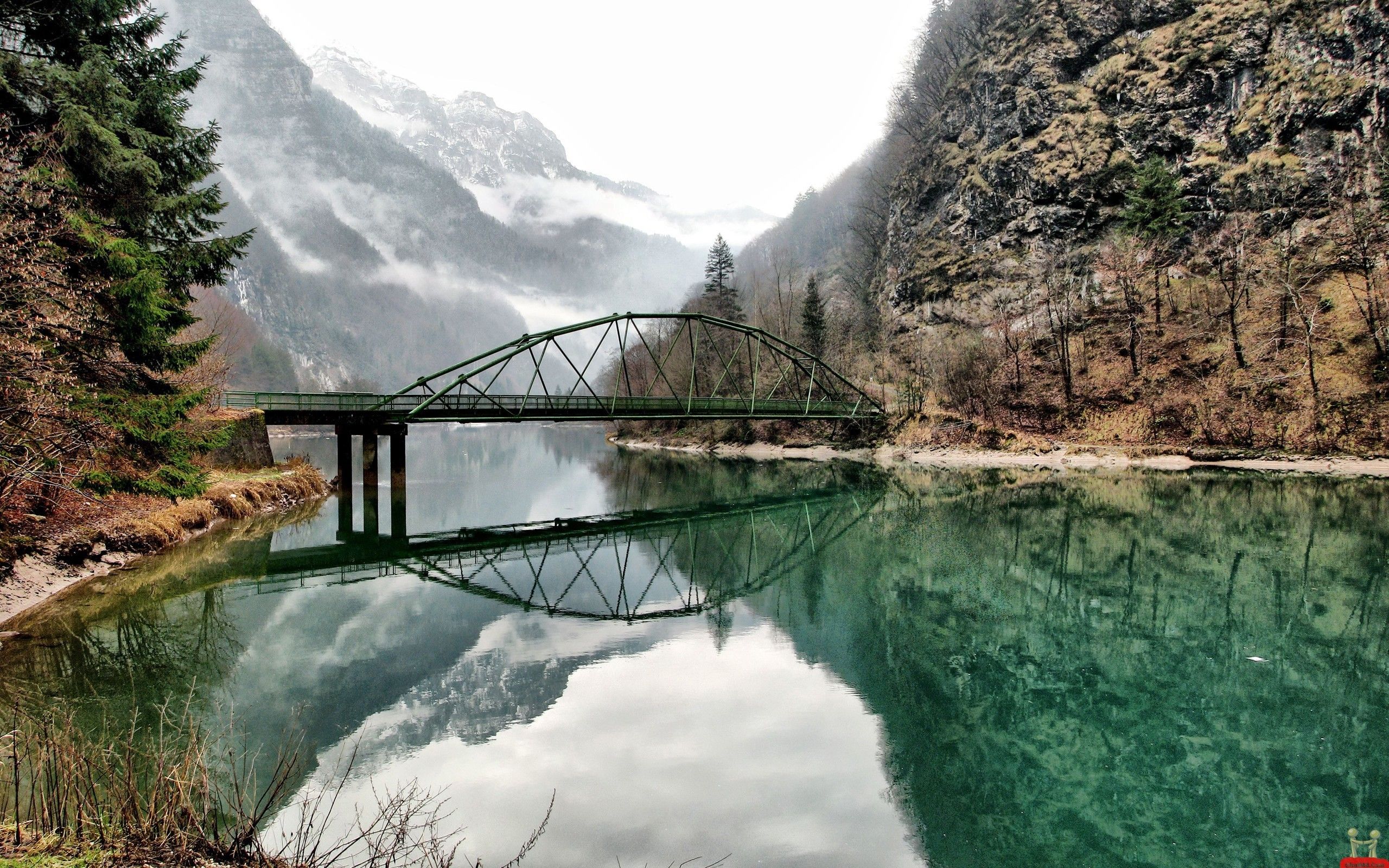 Ponte su lago montano, 2560x1600 WQXGA, PC