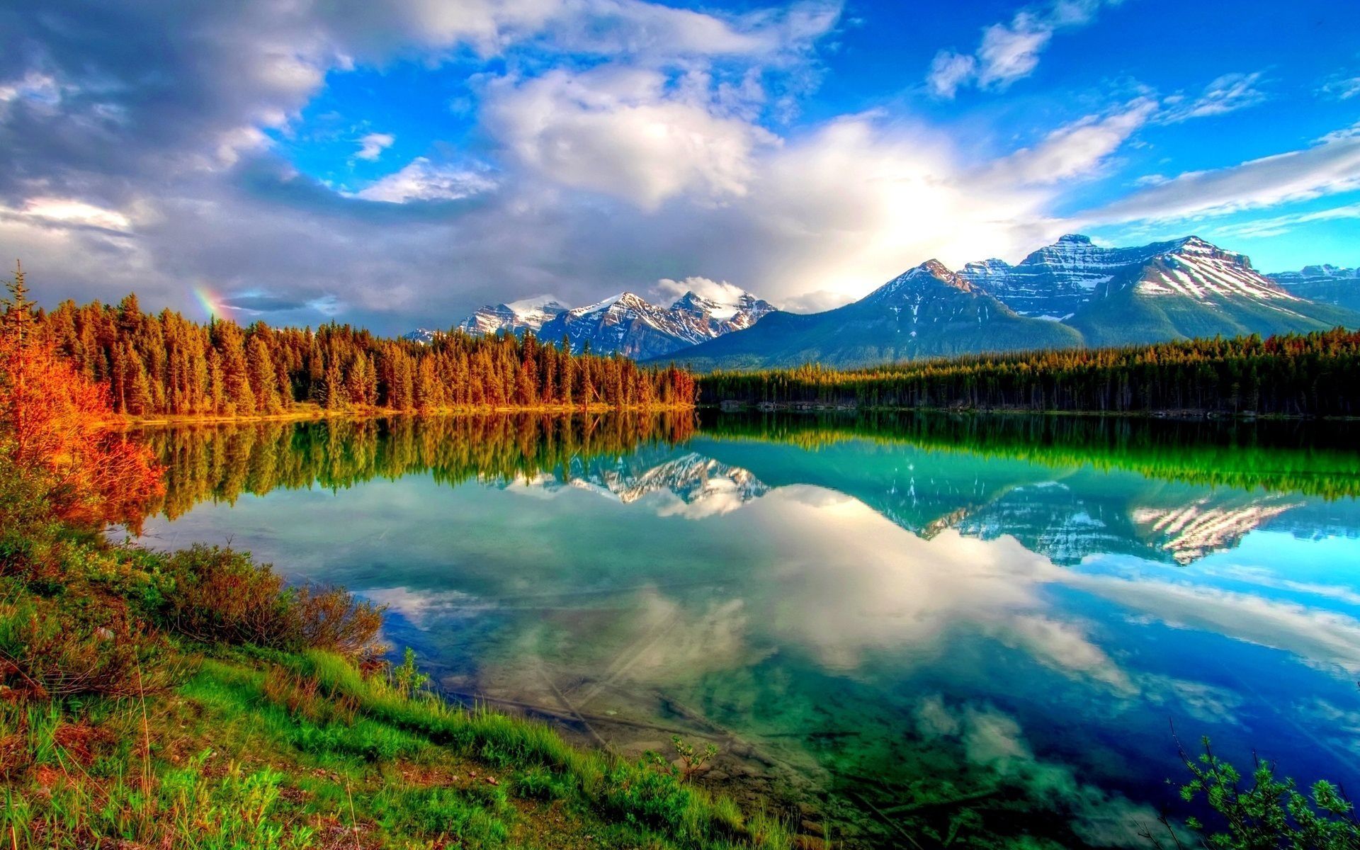 Lago montano con riflessi autunnali, 1920x1200 Full HD+ WUXGA, Desktop