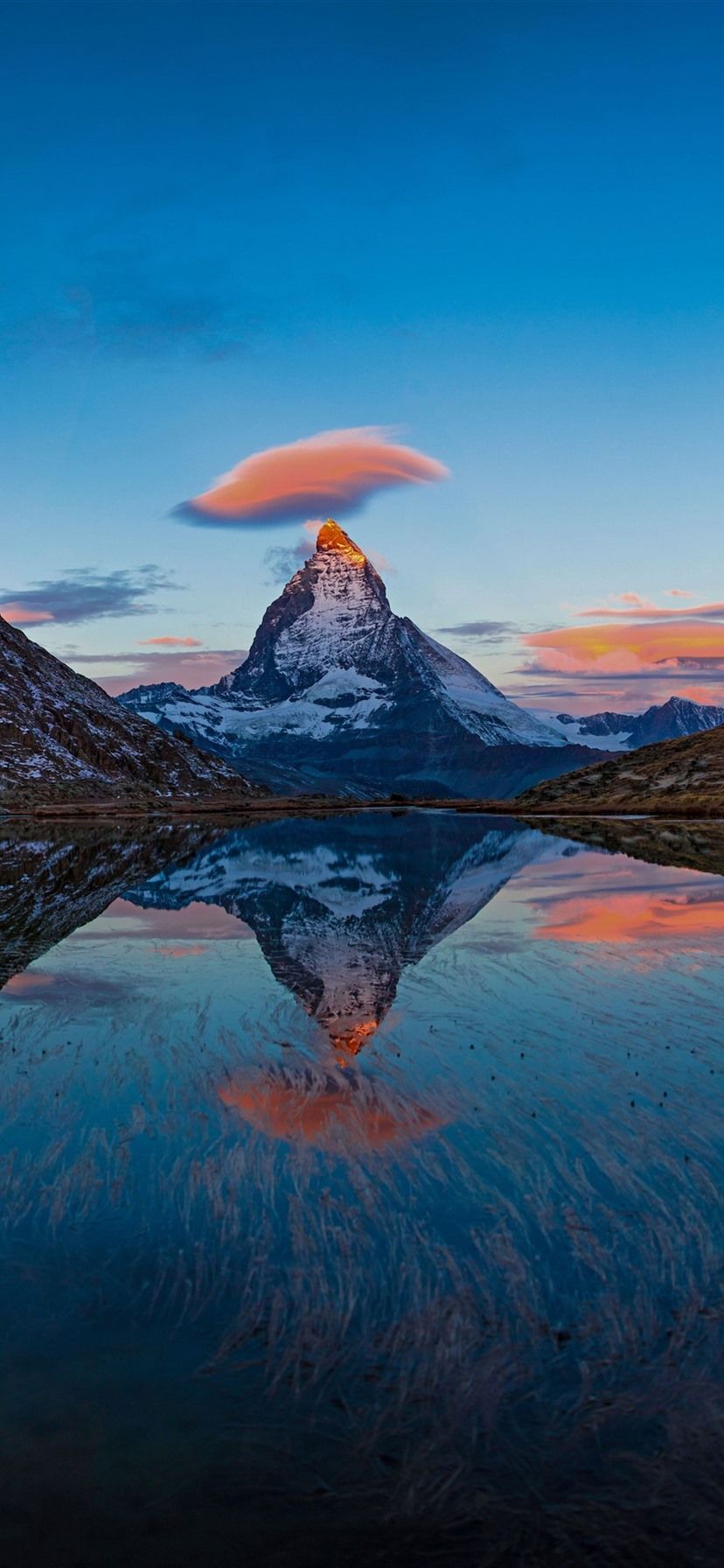 Matterhorn montagna lago riflesso, 828x1792 Verticale, iPhone Plus