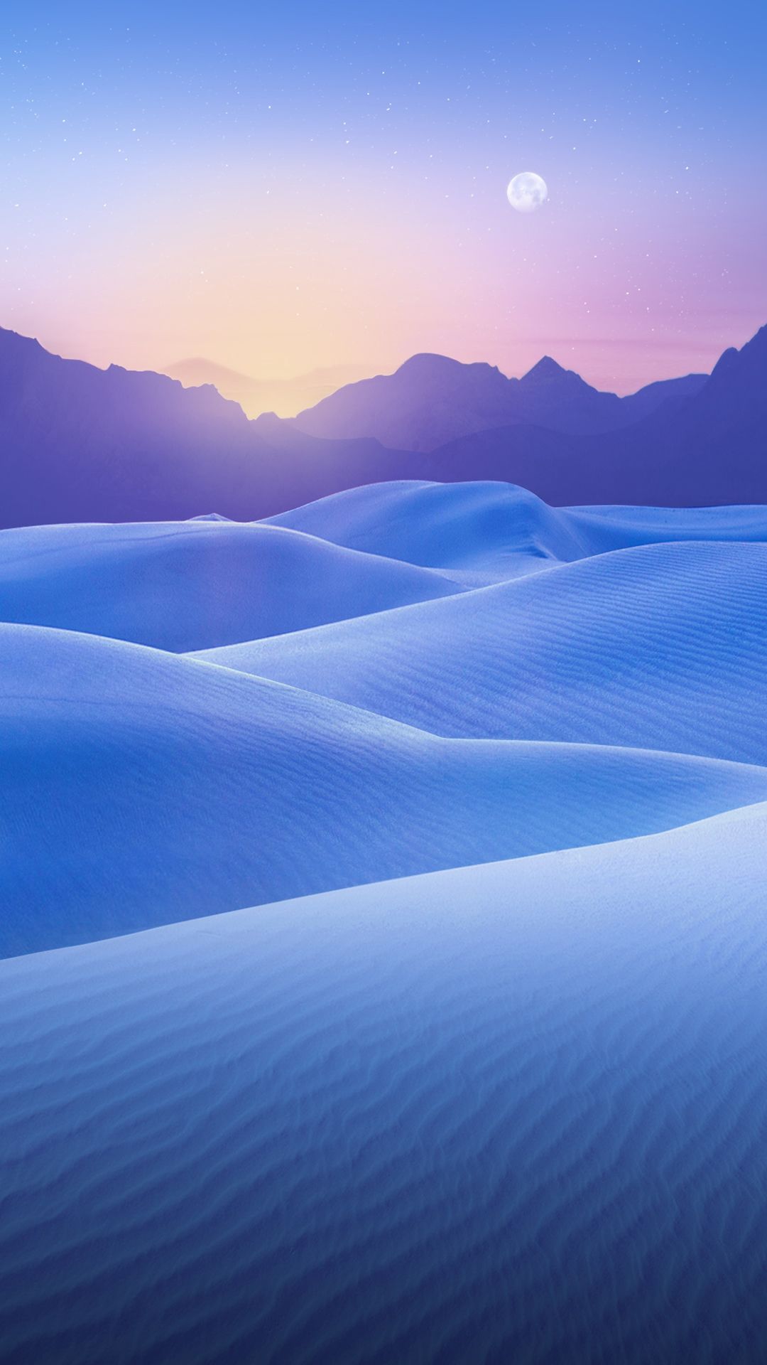 Dune blu al crepuscolo, 1080x1920 Full HD Verticale, iPhone Pro