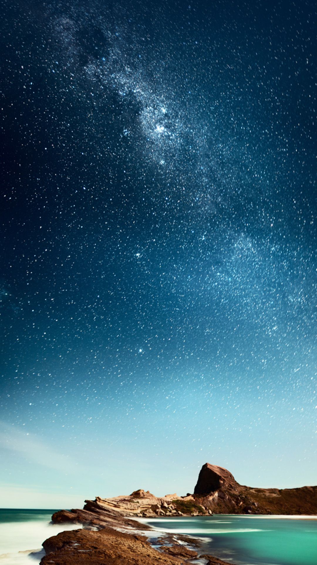Cielo stellato mare roccia, 1080x1920 Full HD Verticale, iPhone Pro Max