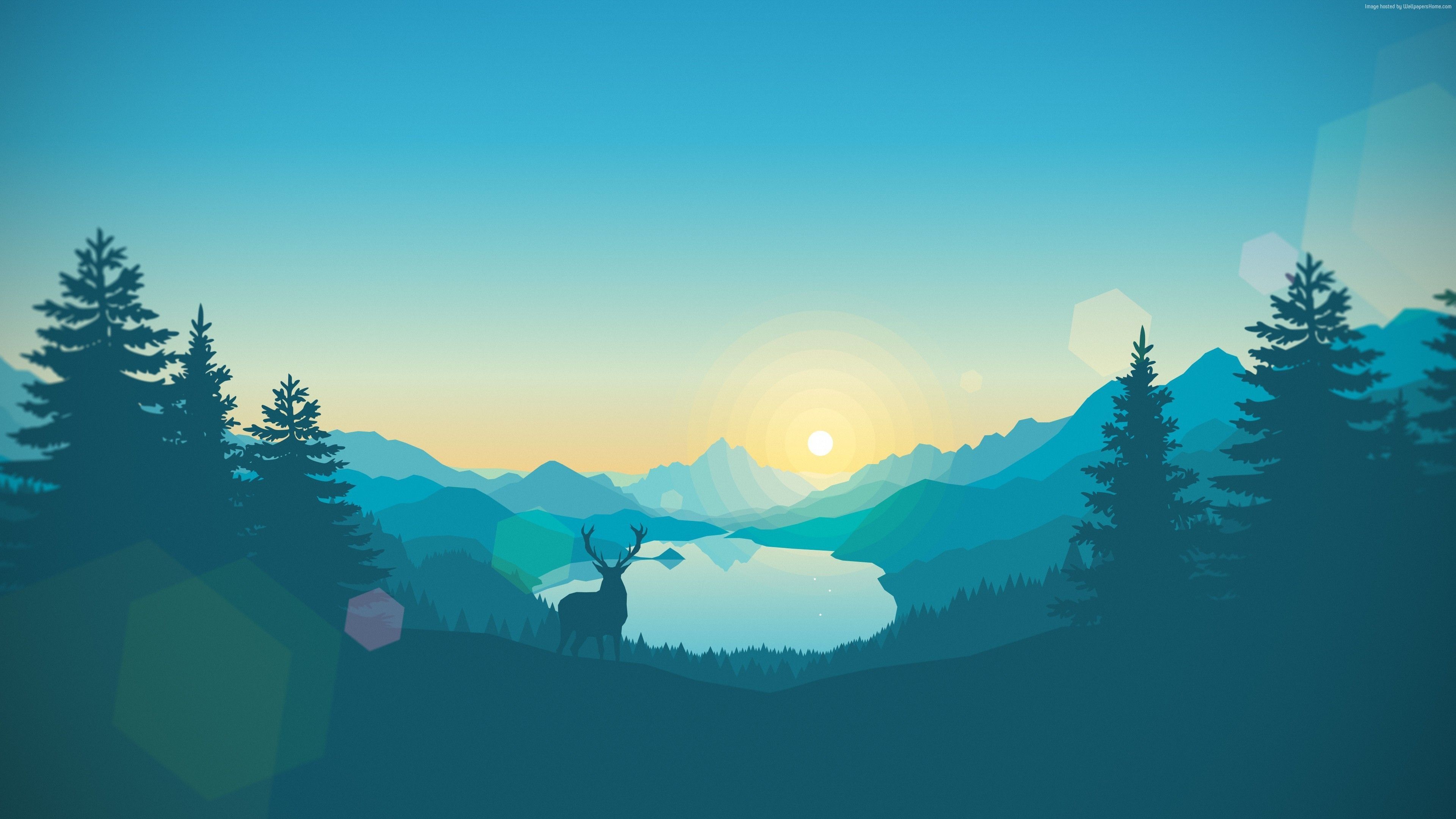 Paesaggio montano al tramonto, 3840x2160 4K Ultra HD, Monitor 4K