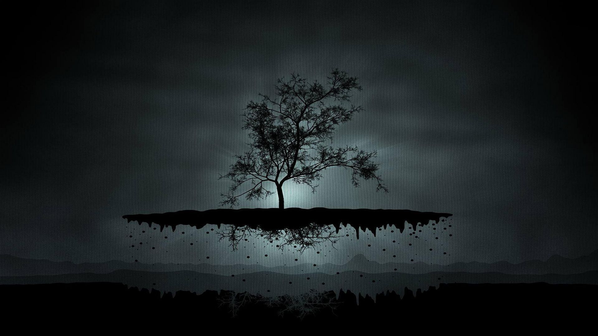 Isola fluttuante albero solitario, 1920x1080 1080p, PC Desktop