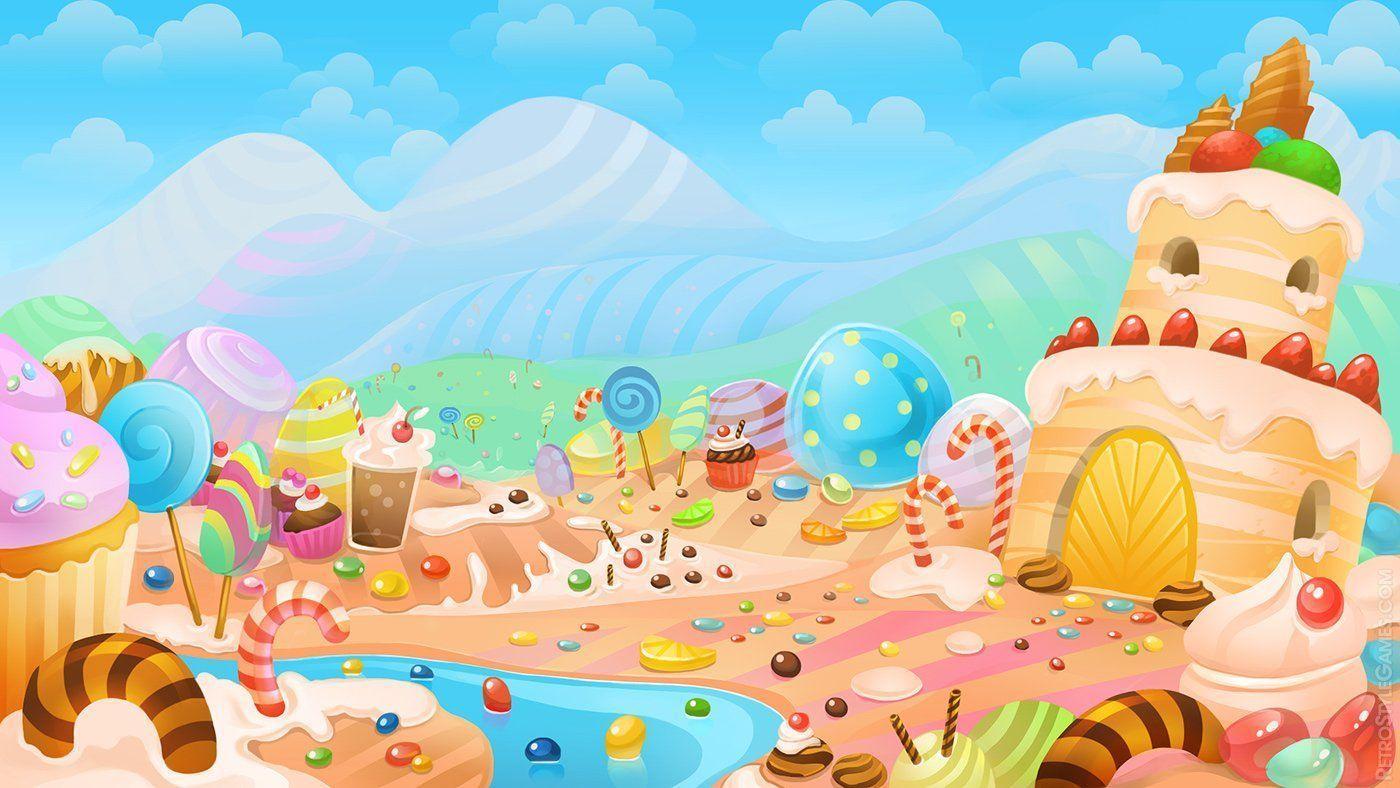 Paesaggio di caramelle e dolci, 1400x788 720p, PC