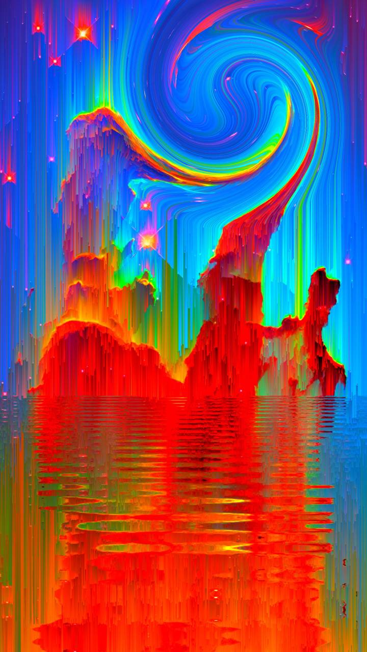 Vortice astratto rosso e blu, 720x1280 Verticale, Mobile