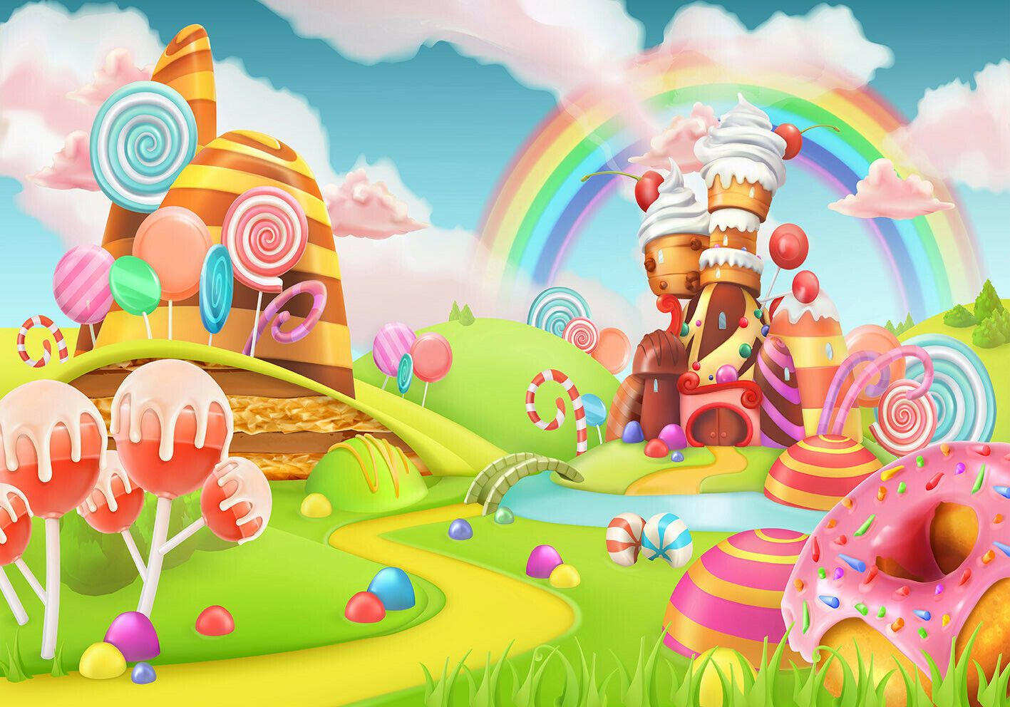 Paese dei dolci, castello caramelle, 1417x992 HD, ROG Asus Laptop