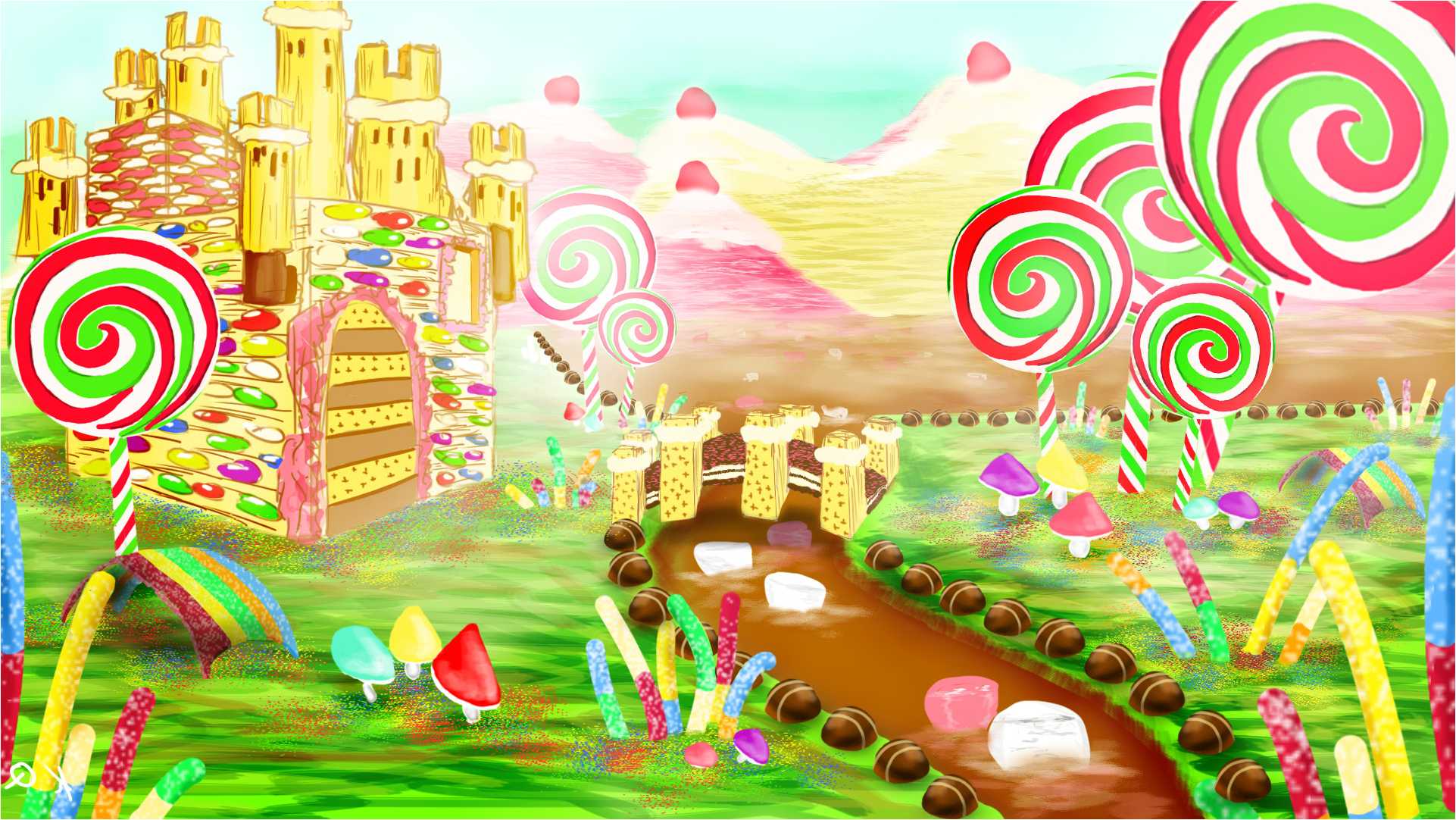 Castello di caramelle Candyland, 1922x1082 1080p, PC