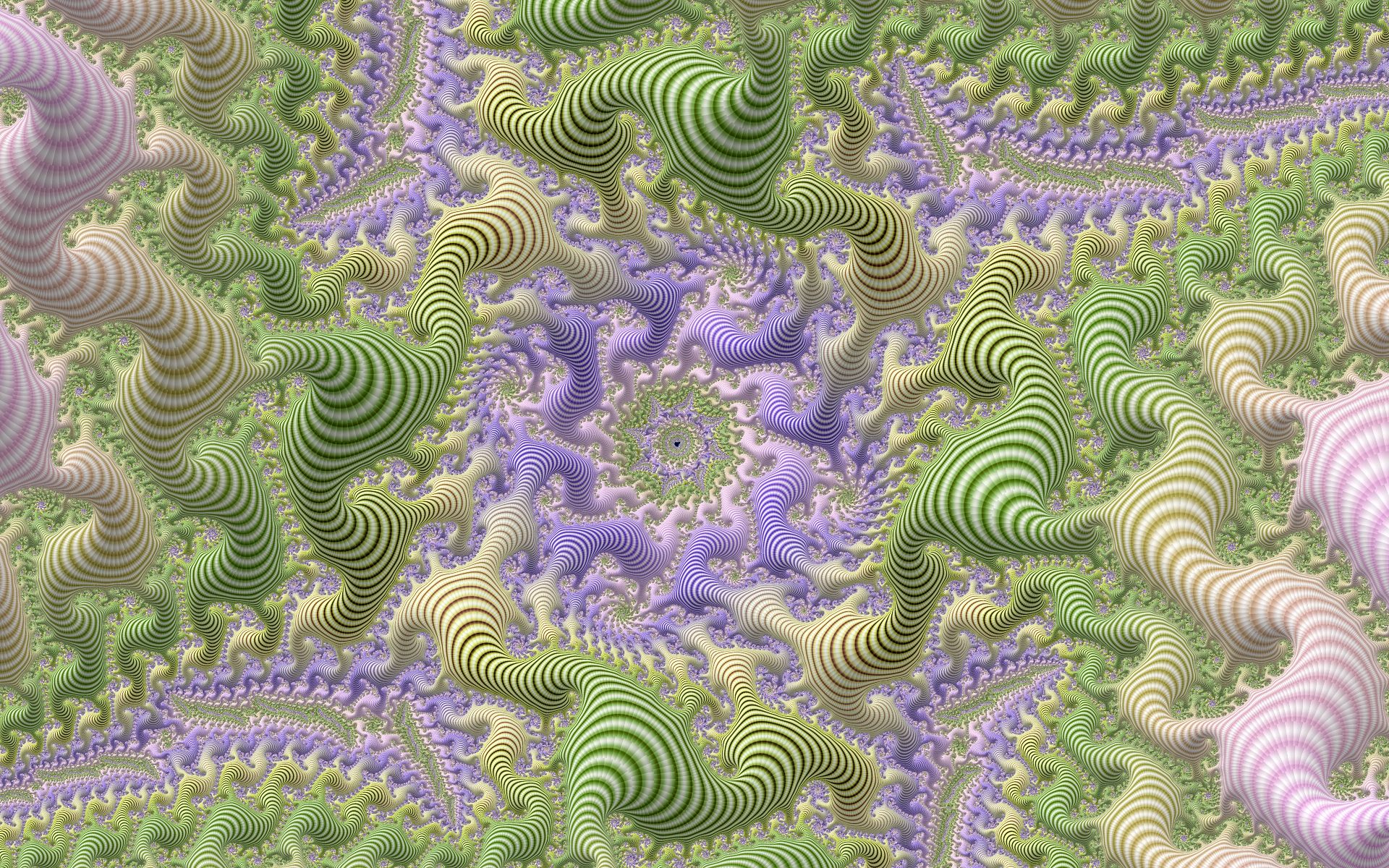 Frattale spirale verde e viola, 1920x1200 Full HD+ WUXGA, PC