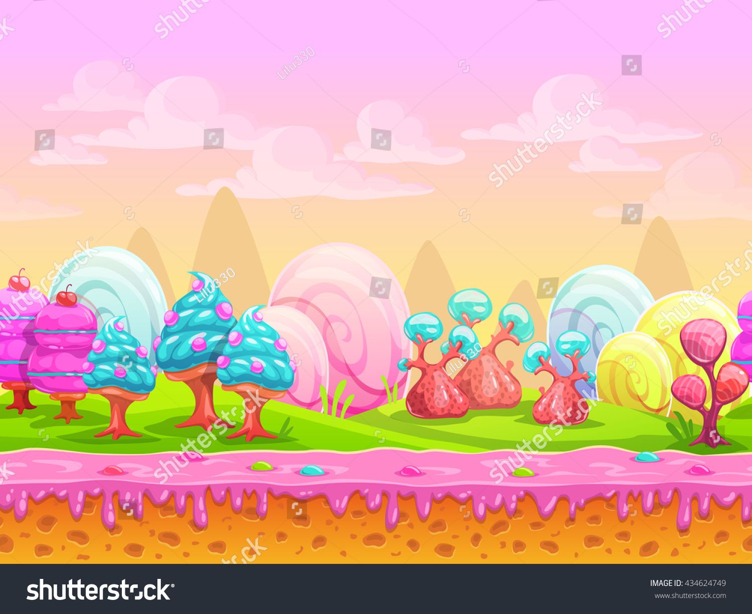 Paesaggio fantasy dolci colorati, 1500x1225 720p, Laptop