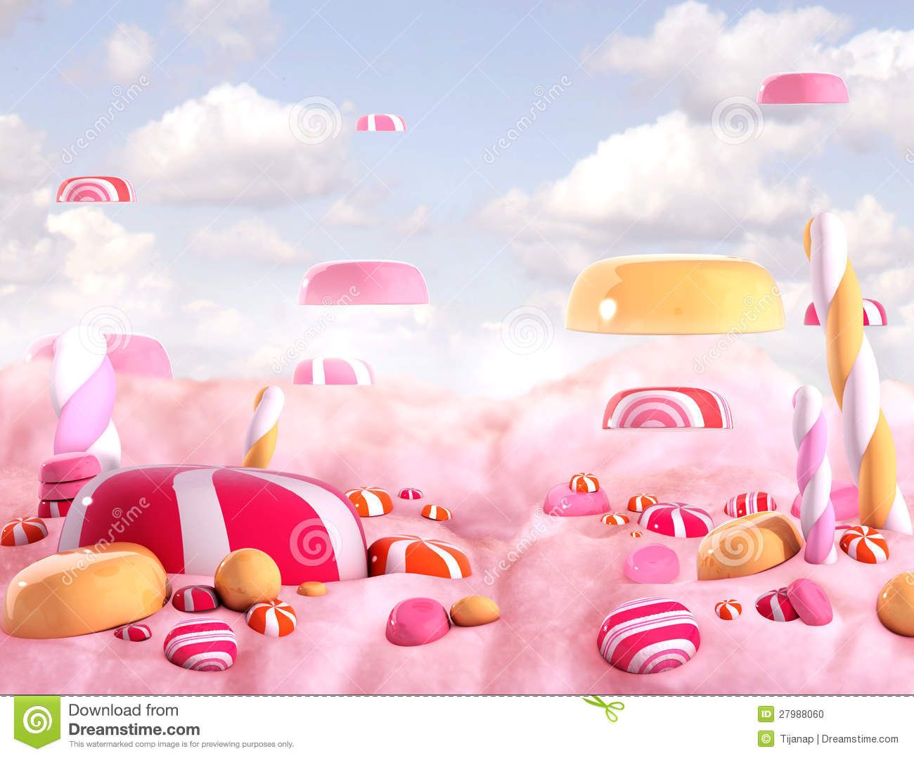 Paesaggio caramelle rosa e nuvole, 1300x1078 HD, Desktop