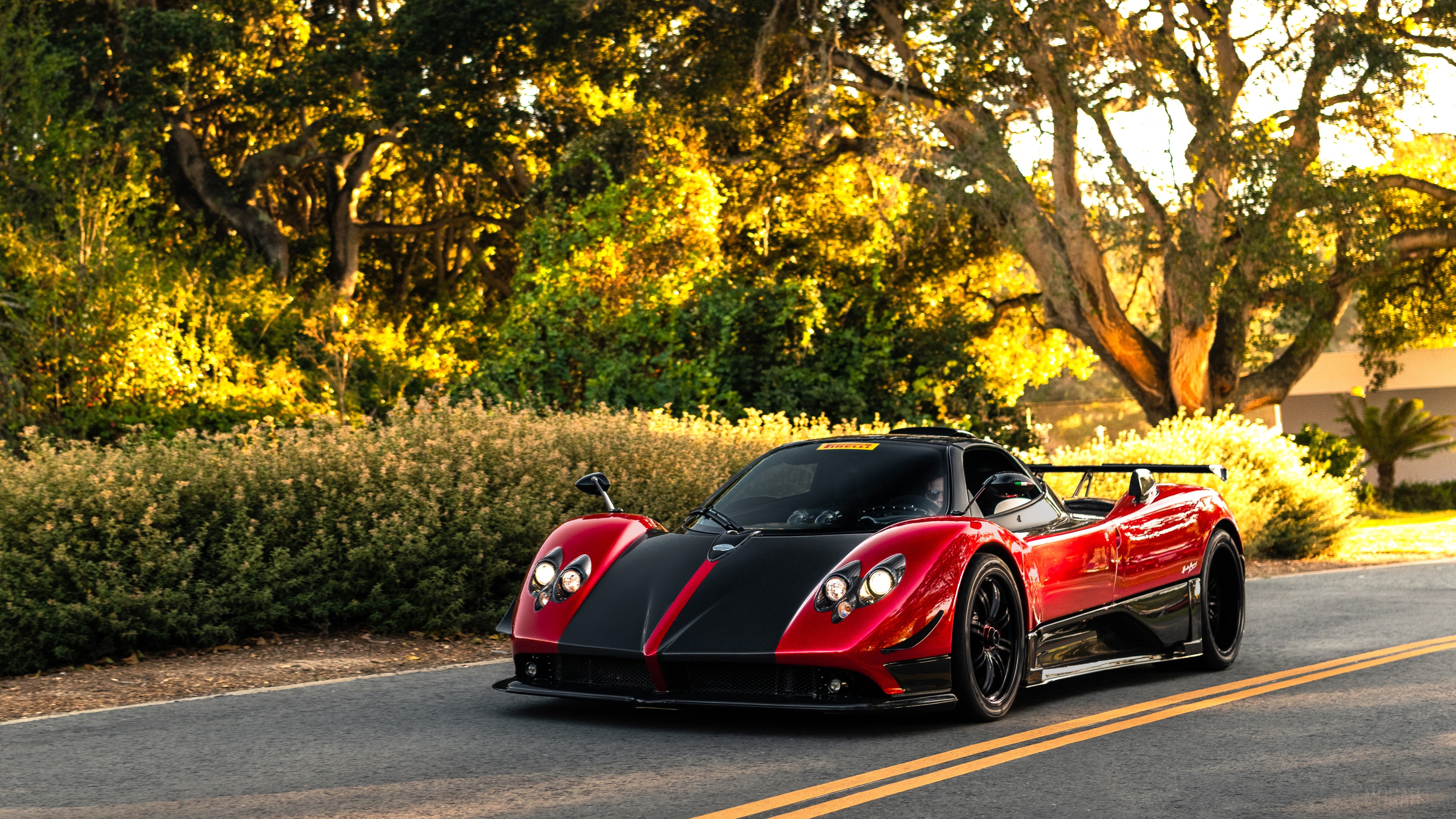 Pagani Zonda rossa e nera, 3840x2160 UHD, PC 4K