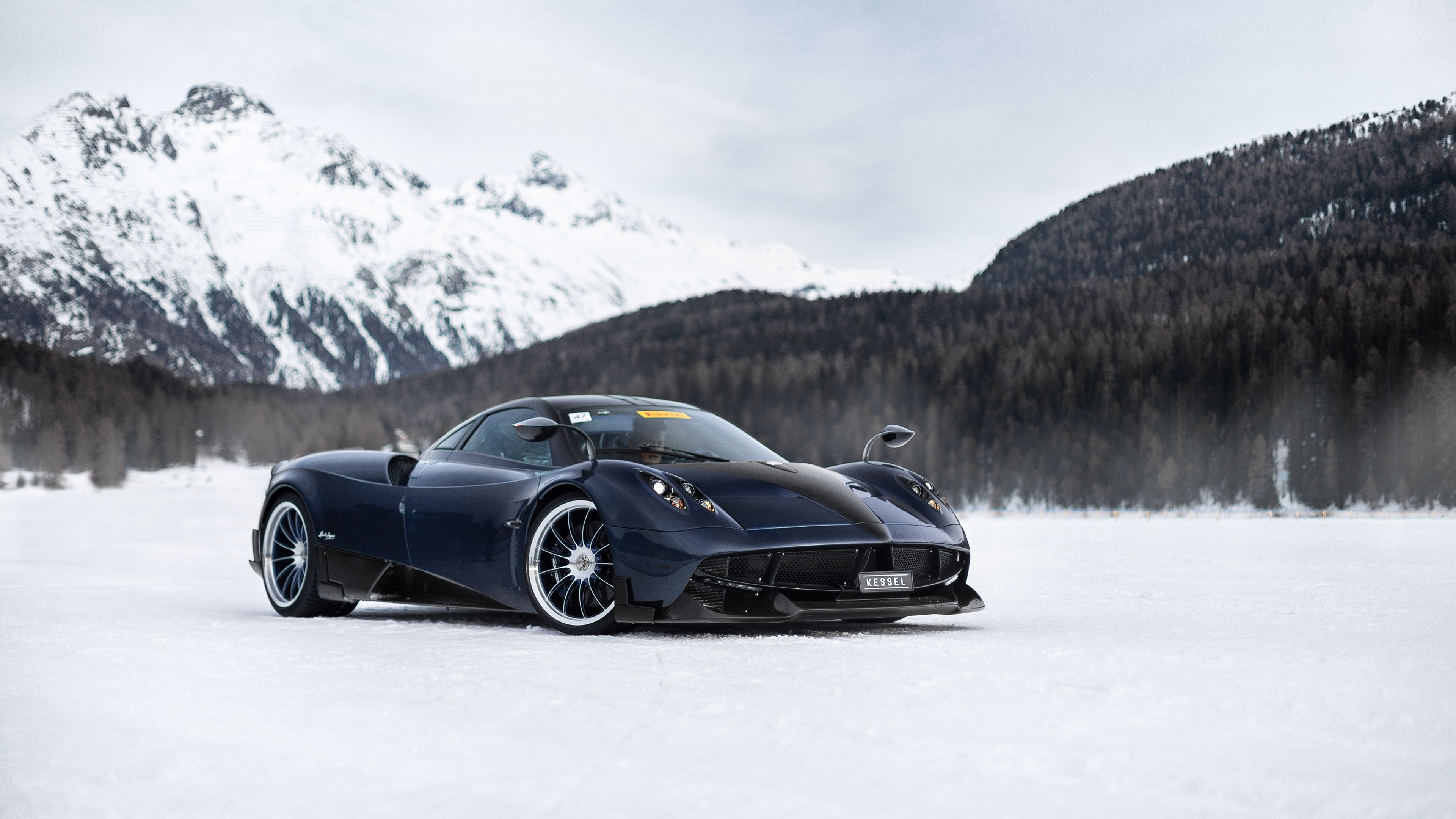 Pagani Huayra nella neve, 3840x2160 4K Ultra HD, Monitor 4K