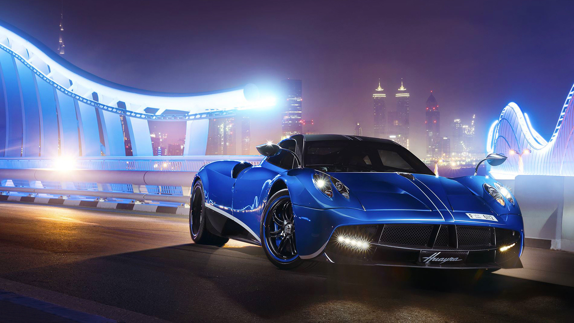 Pagani Huayra blu notturna, 1920x1080 1080p, Desktop