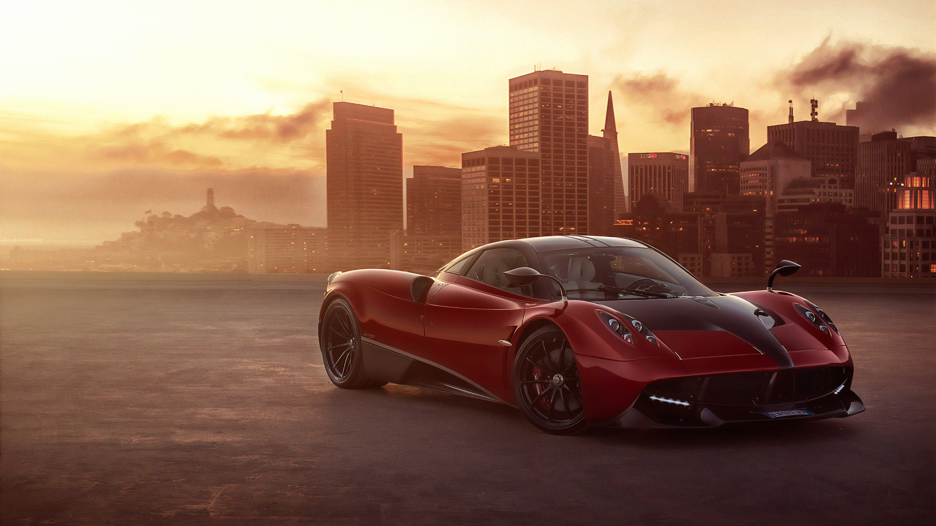 Auto sportiva rossa Pagani, 3840x2160 Ultra HD, 4K TV