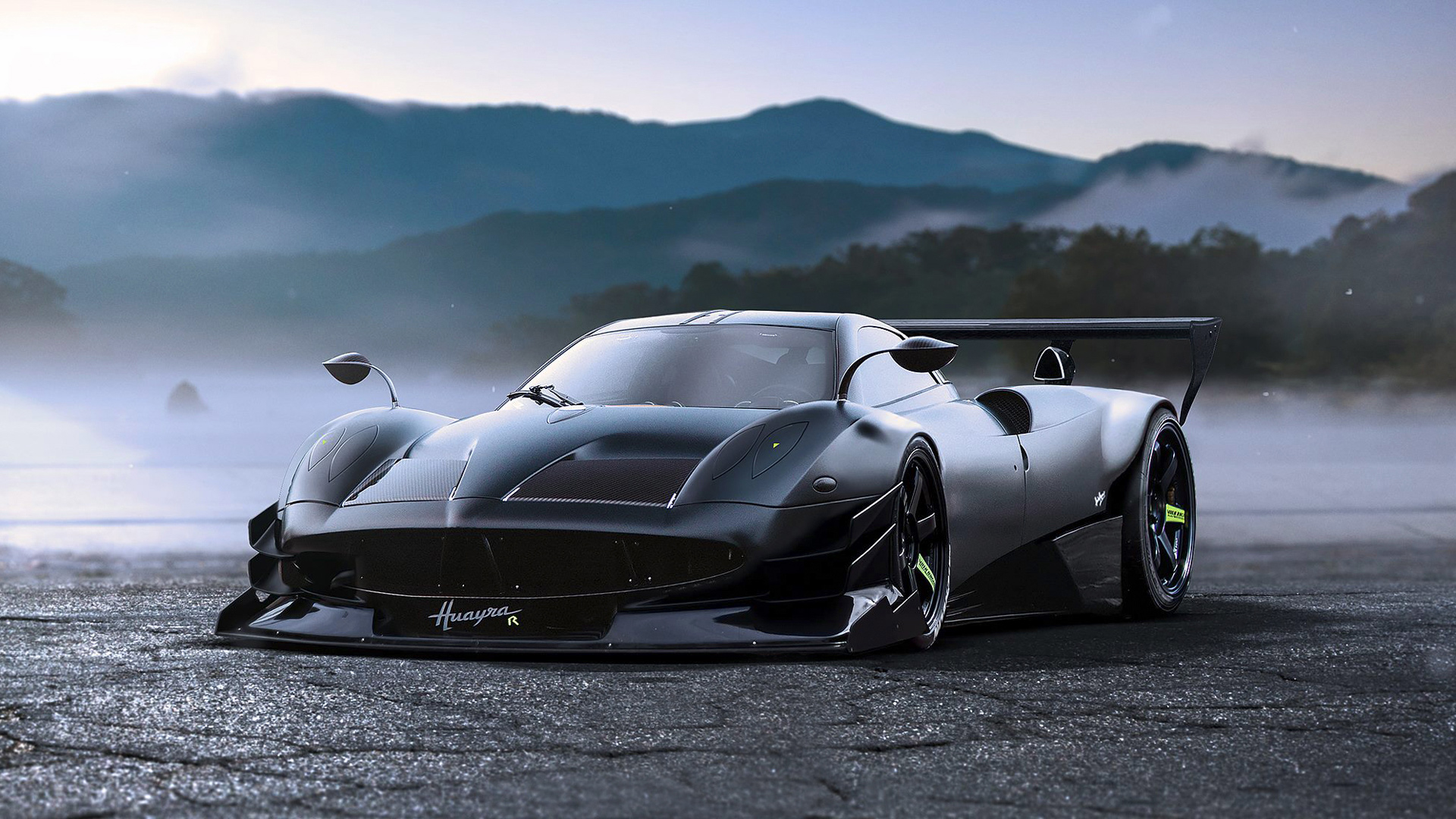 Pagani Huayra R nera, 1920x1080 Full HD, Laptop