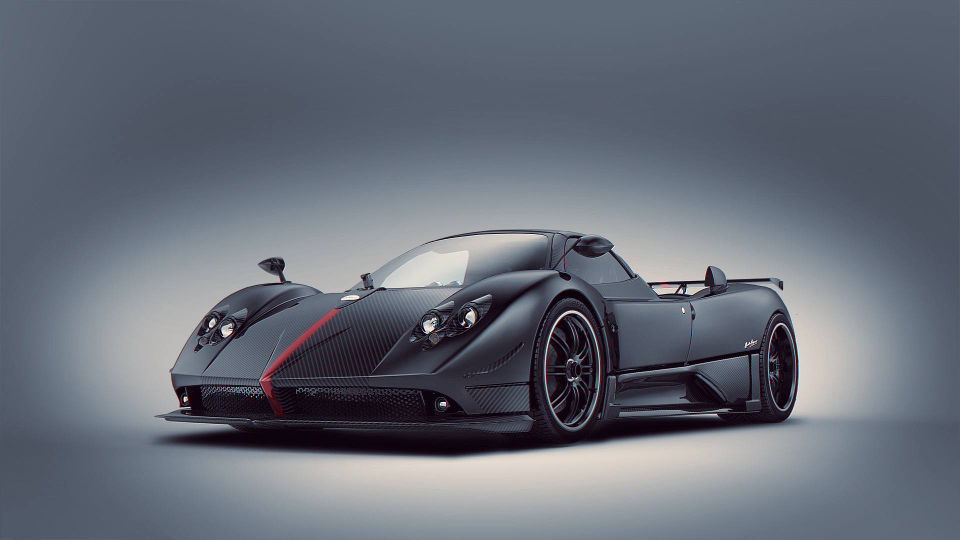 Pagani Zonda nera sportiva, 1920x1080 1080p, Laptop