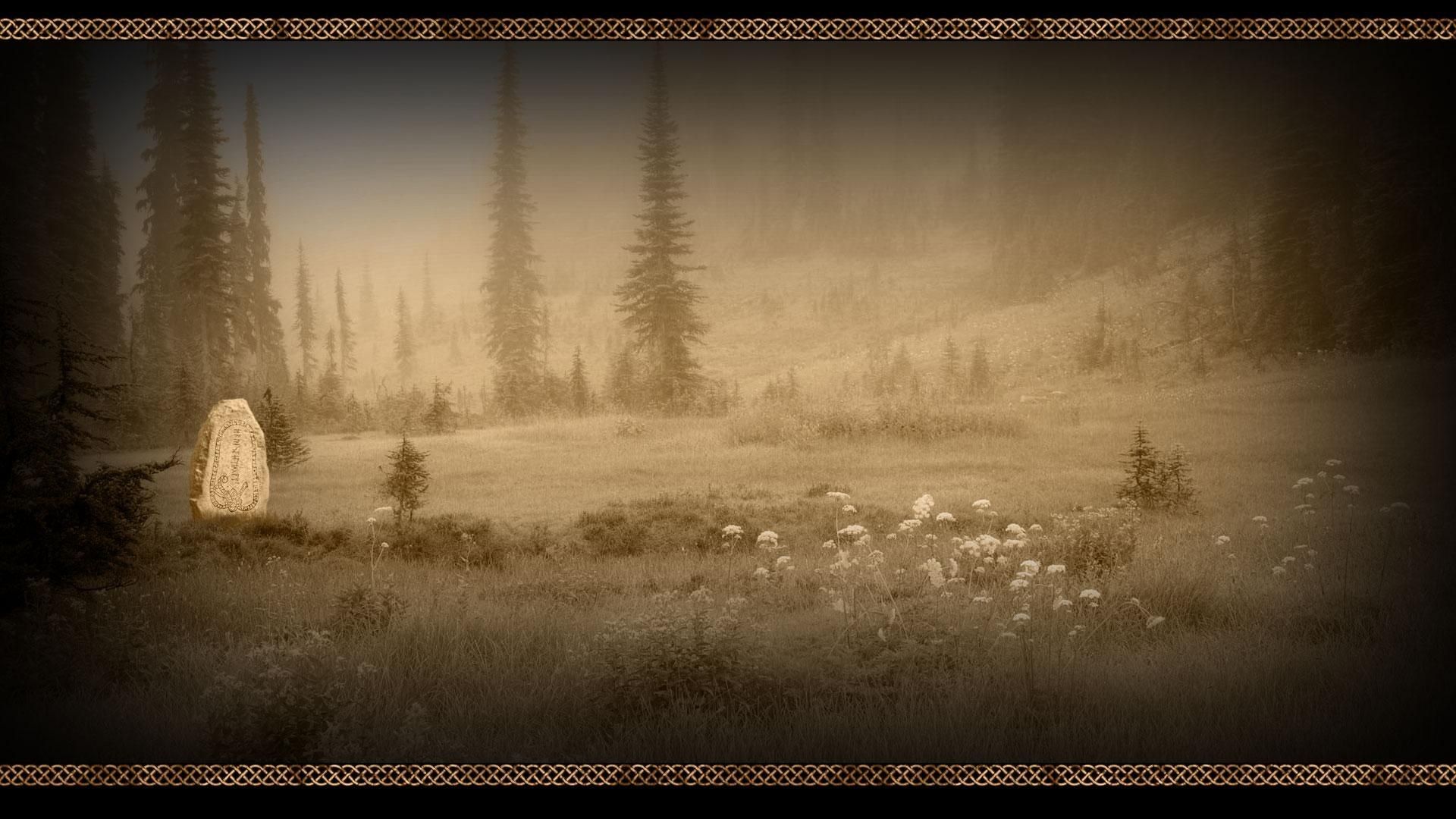 Pietra rituale in foresta pagana, 1920x1080 Full HD 1080p, Desktop