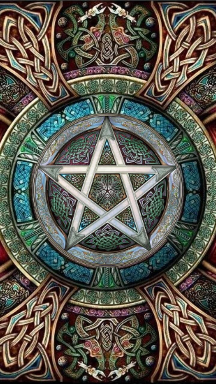 Pentagramma celtico decorativo argento, 720x1280 Full HD Verticale, iPhone