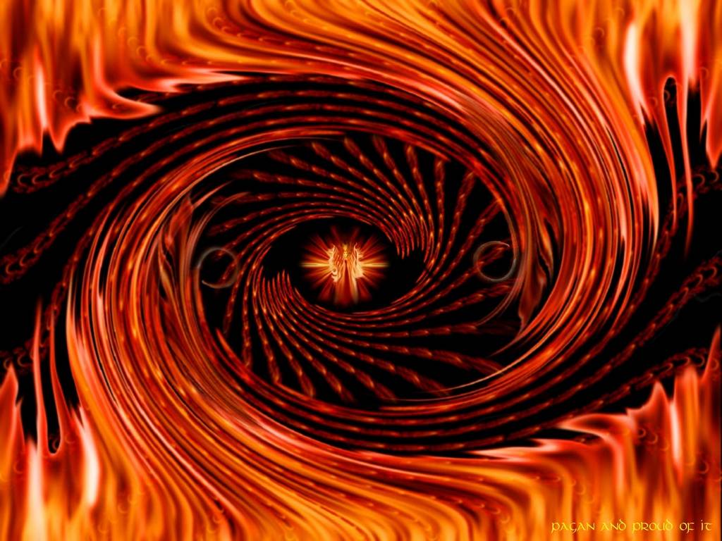 Vortice di fiamme spirale, 1024x768 HD, Desktop