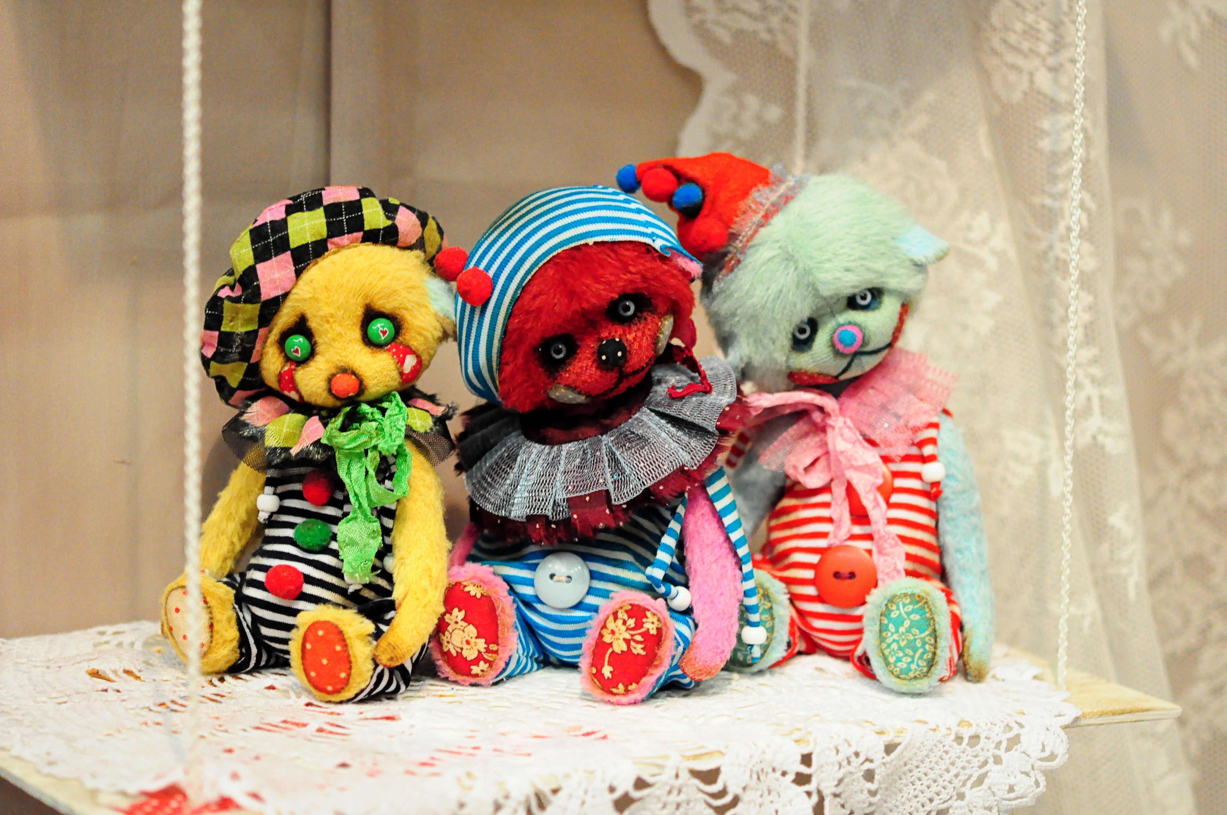 Peluche orsetti pagliaccio colorati, 4288x2848 4K Ultra HD, Monitor 4K