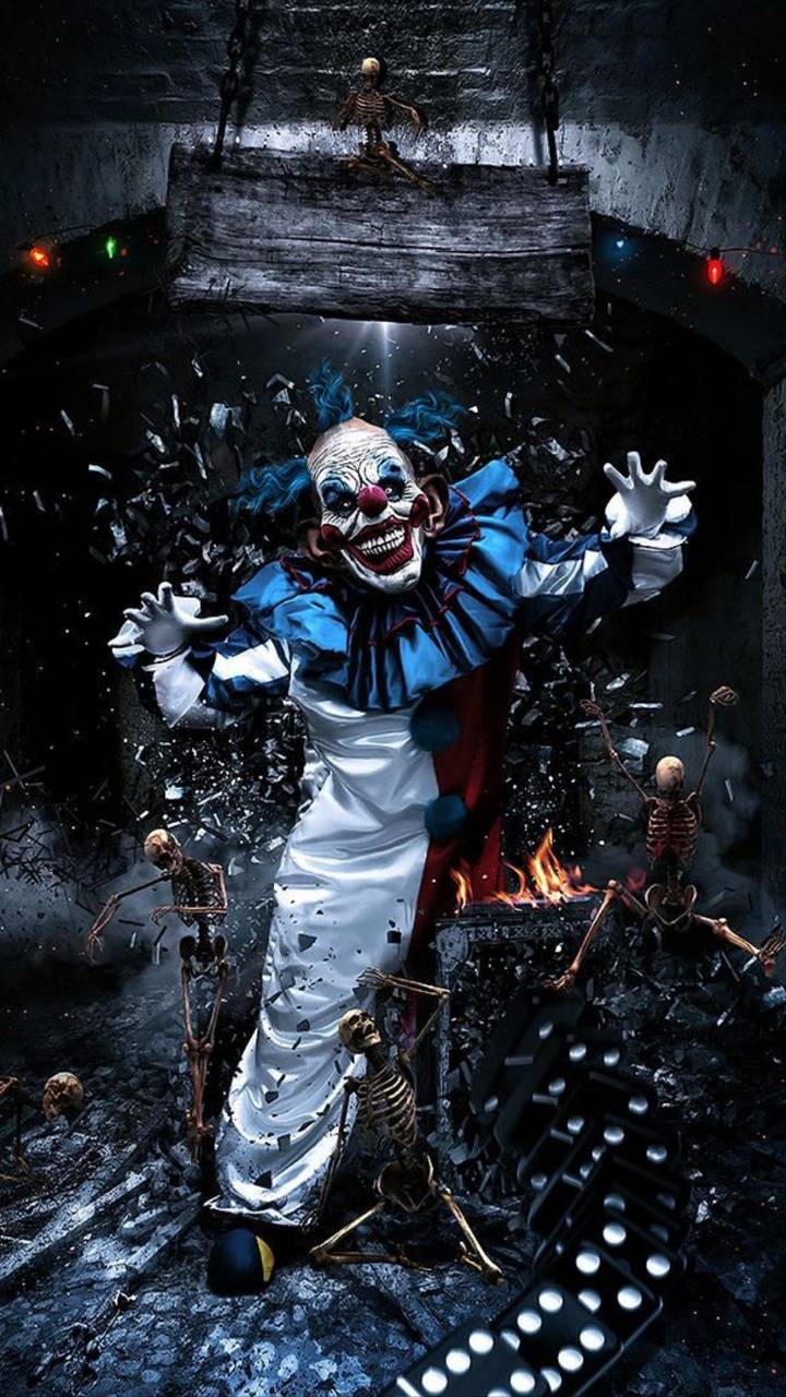 Clown spaventoso in tunnel, 720x1280 Full HD Verticale, iPhone