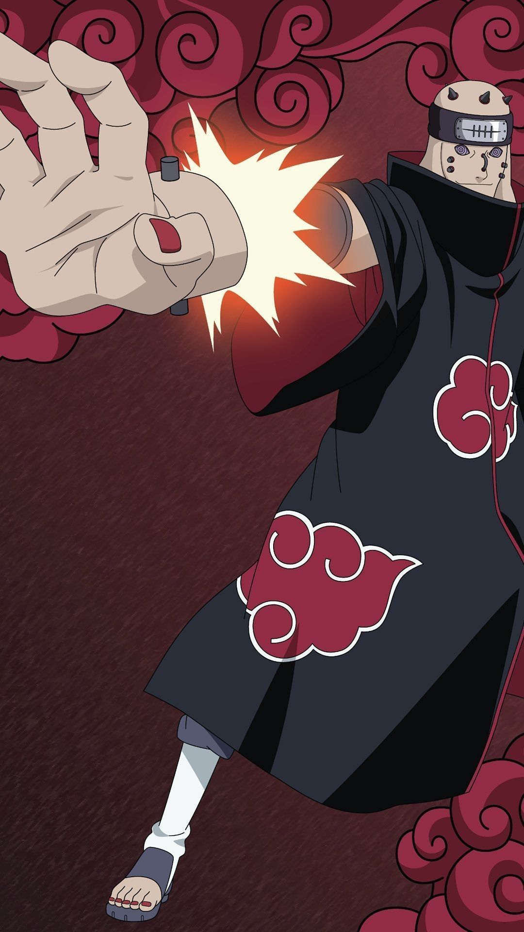 Pain Naruto Akatsuki mantello, 1080x1920 Verticale, iPhone Pro