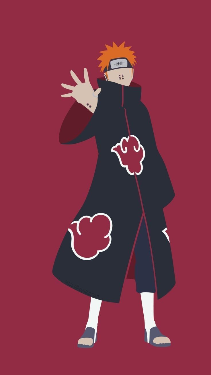 Pain Naruto Akatsuki minimalista, 736x1308 Verticale, iPhone Plus