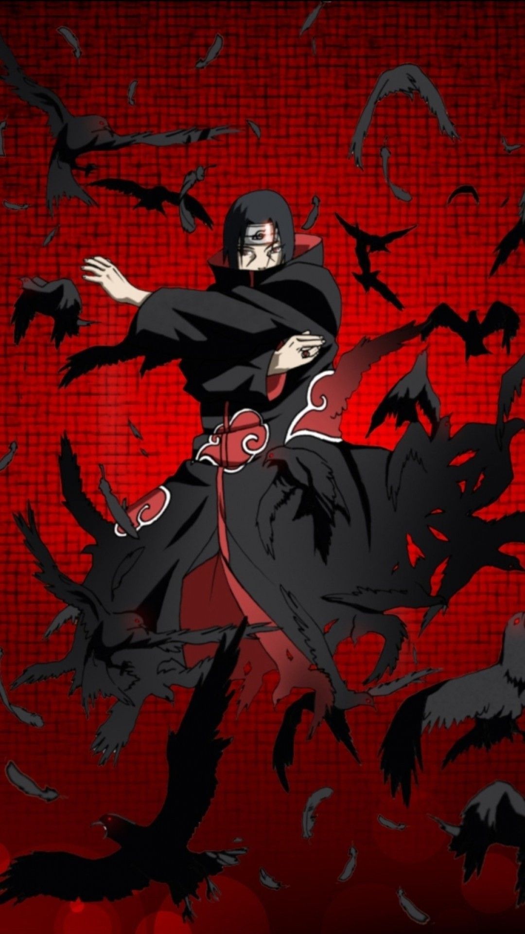 Itachi Akatsuki corvi rosso, Naruto, 1080x1920 Verticale, iPhone Pro Max