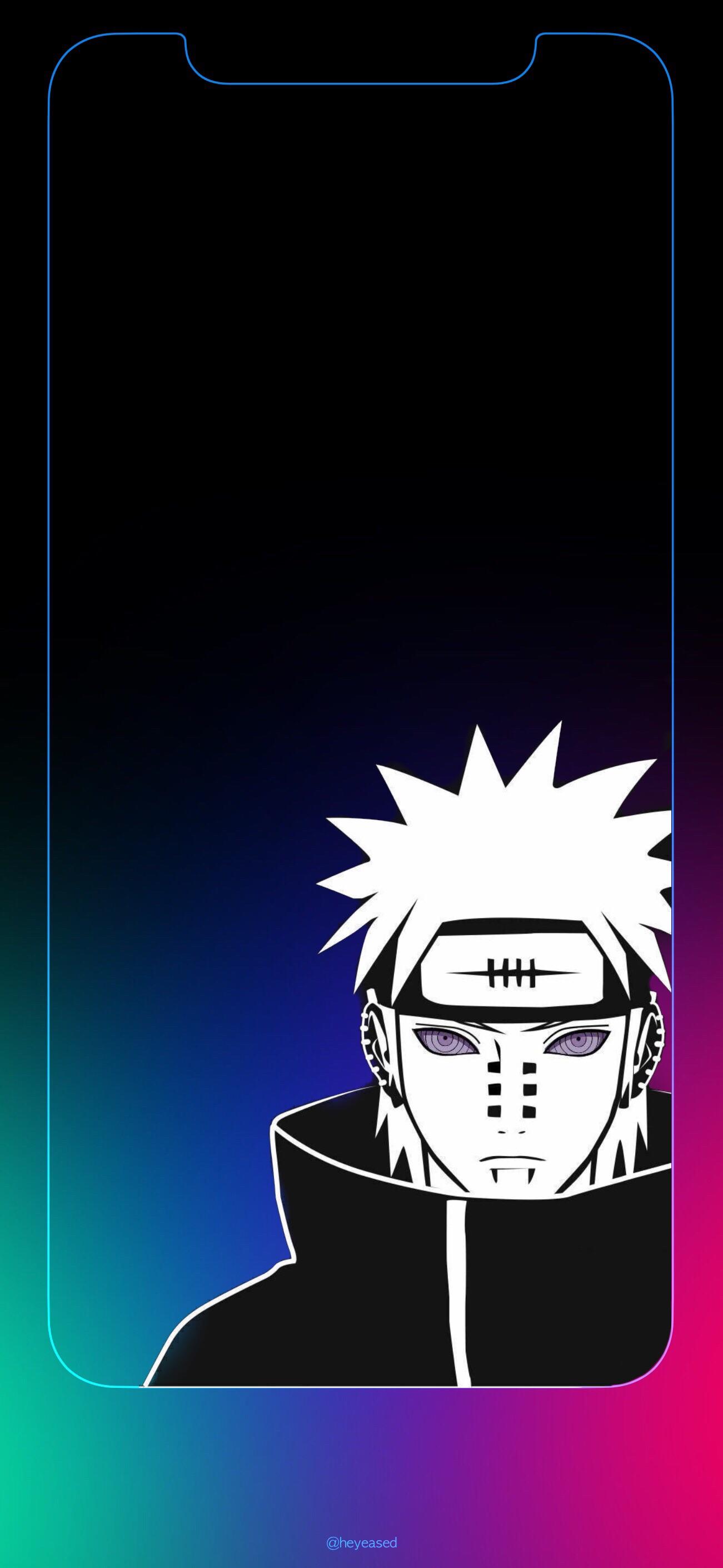 Pain Naruto silhouette scura, 1301x2820 Verticale, iPhone Air