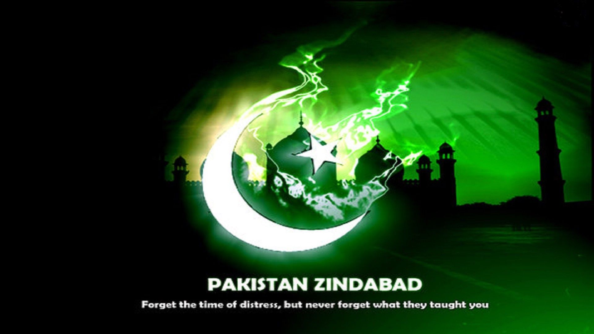 Bandiera Pakistan verde mezzaluna, 1024x768 HD, PC