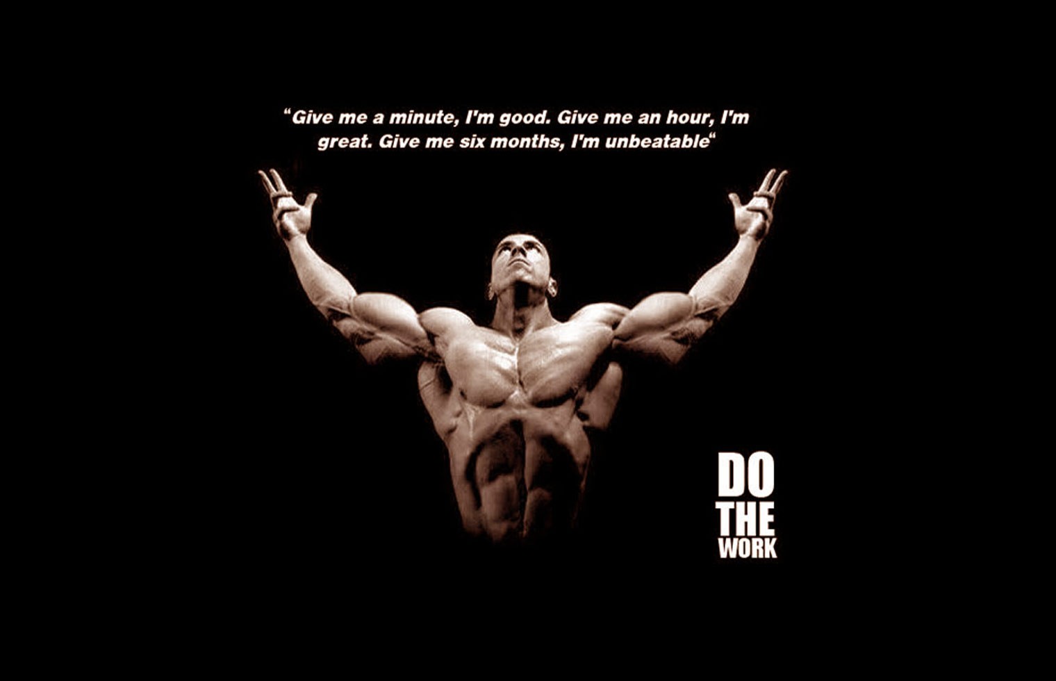 Bodybuilder muscoloso sfondo nero, 1520x980 HD, Desktop
