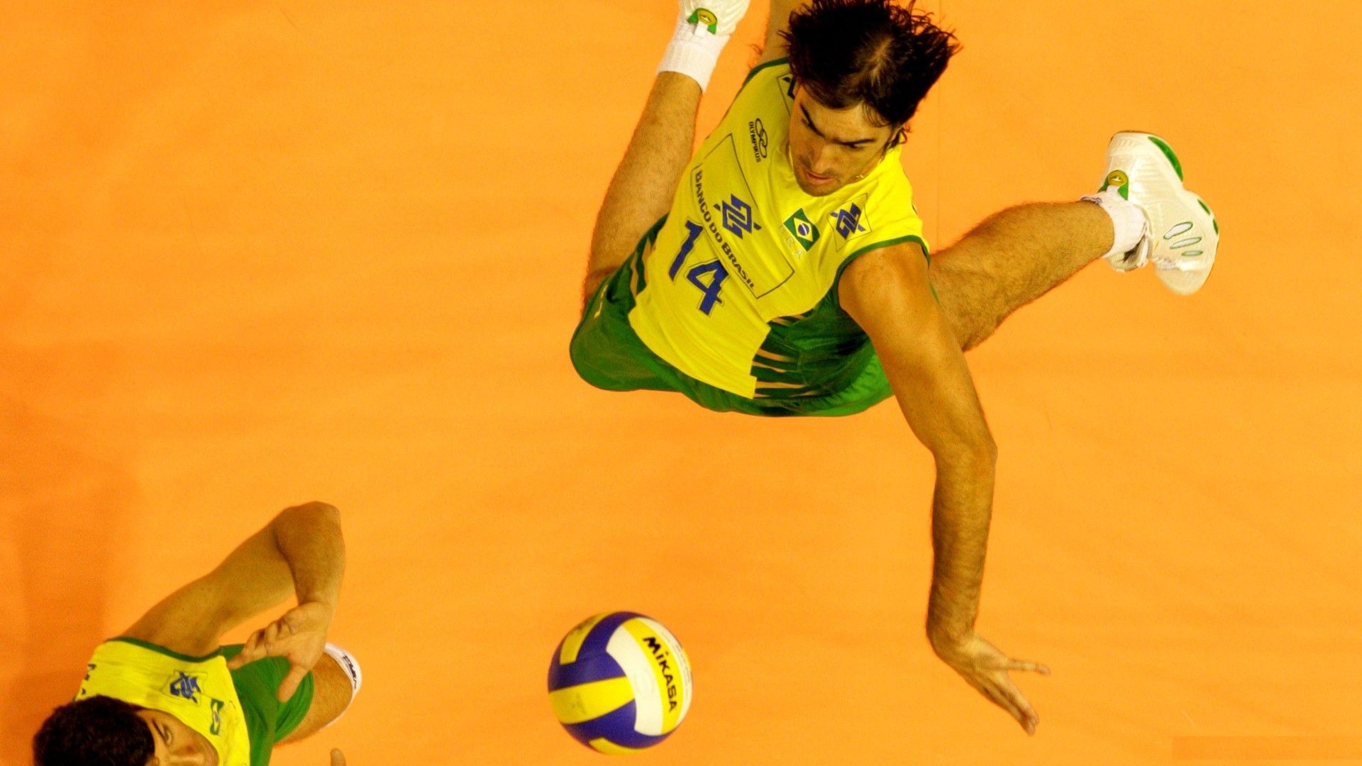 Giocatore pallavolo Brasile in azione, 1920x1080 1080p, Desktop