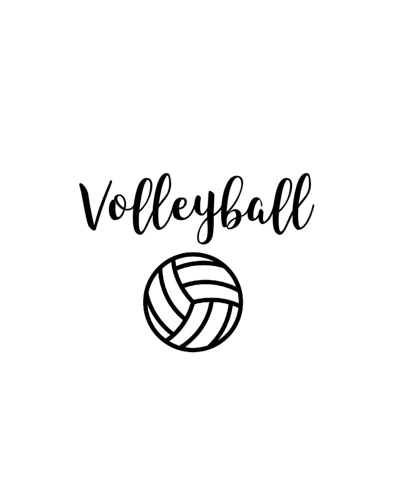 Scritta Volleyball con pallone nero, 1350x1690 Full HD Verticale, Google Pixel
