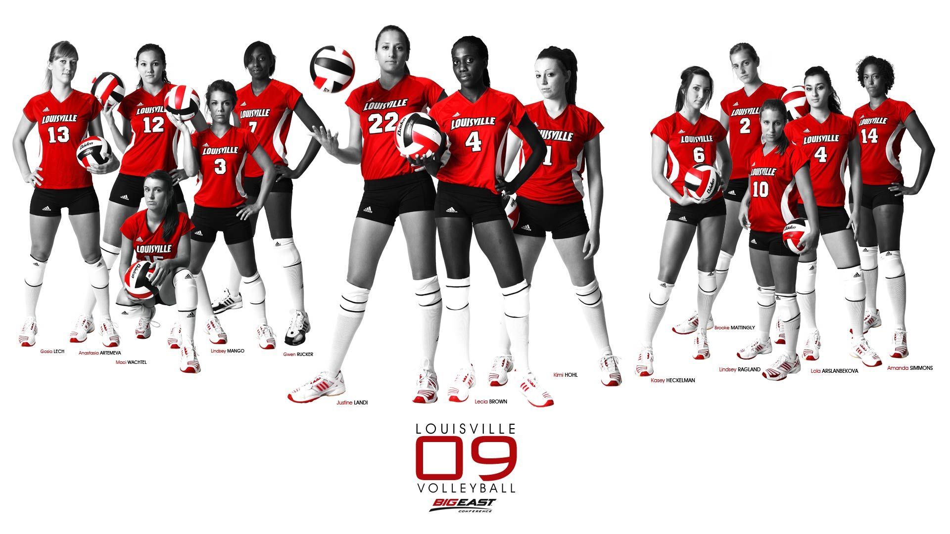 Squadra pallavolo femminile maglie rosse, 1920x1080 Full HD, PC Desktop