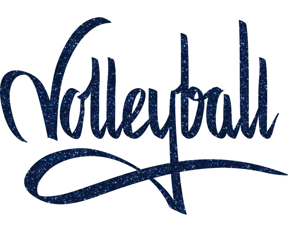 Scritta Volleyball glitter blu, 1000x807 HD, Desktop