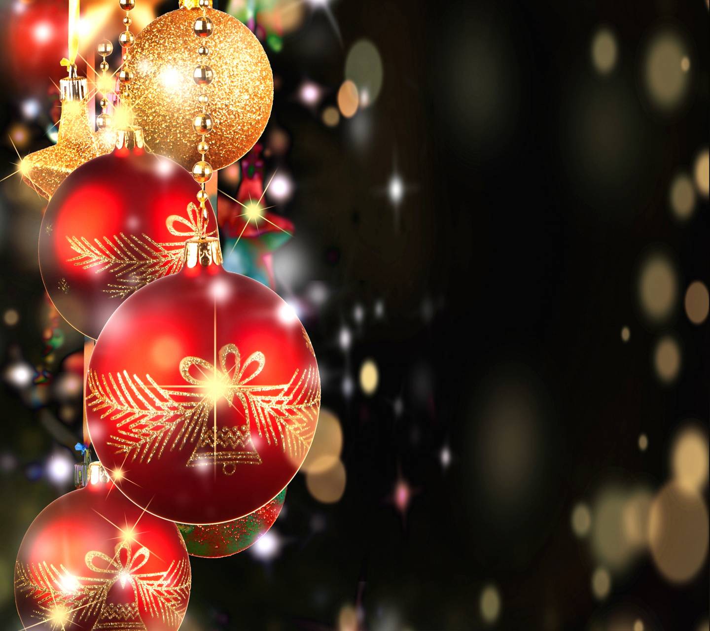 Palline di Natale rosse e dorate, 1440x1280 720p, MacBook Air