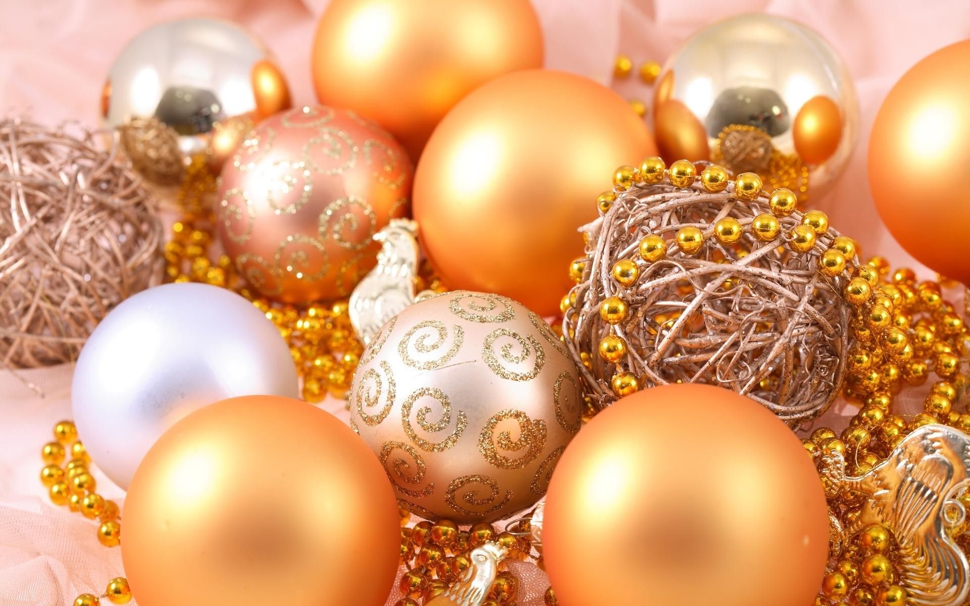 Palline di Natale dorate, 1920x1200 Full HD+, Desktop