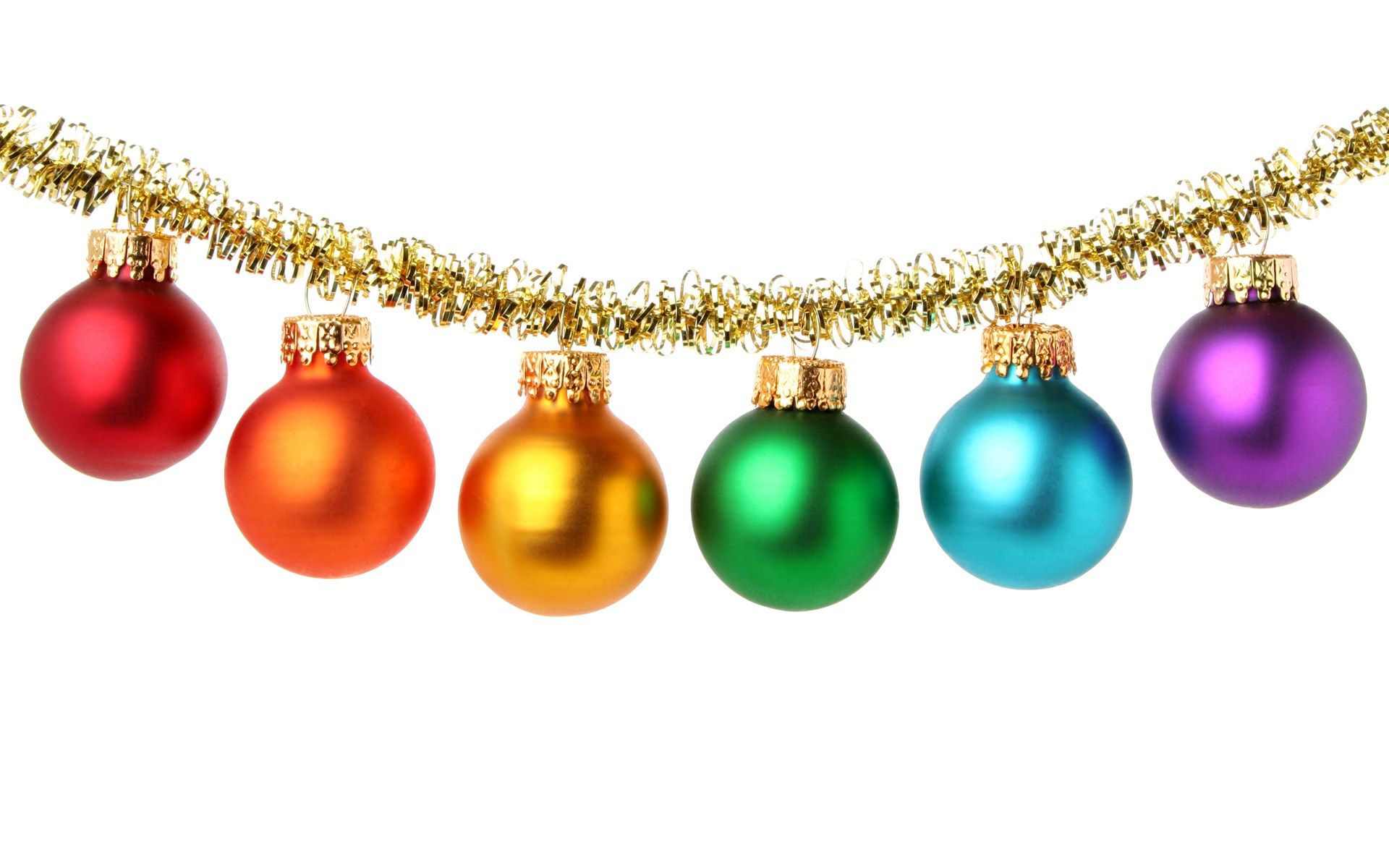 Palline di Natale colorate con festone, 1920x1200 Full HD+ WUXGA, Desktop