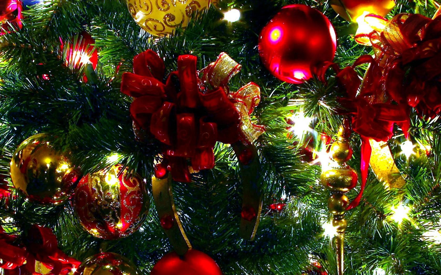 Palline di Natale rosse oro, 1680x1050 HD Ready, PC