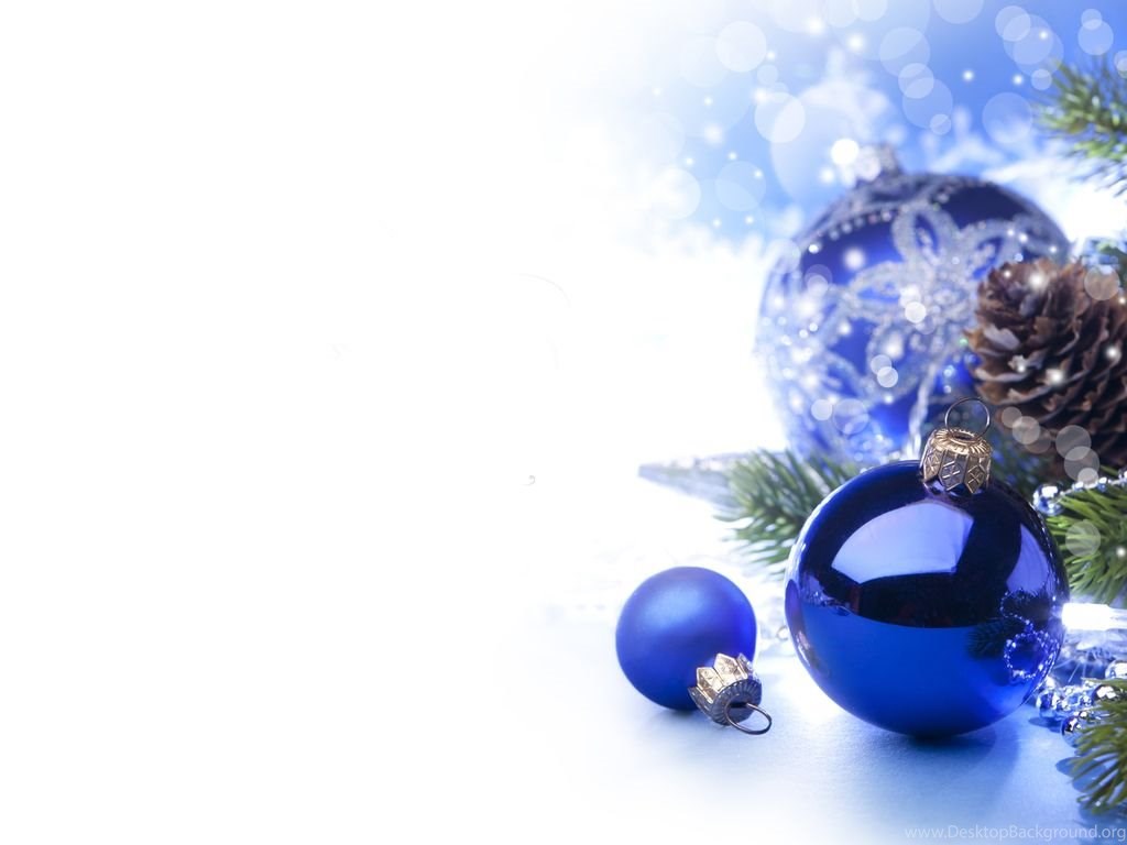 Palline di Natale blu, 1024x768 HD, iMac