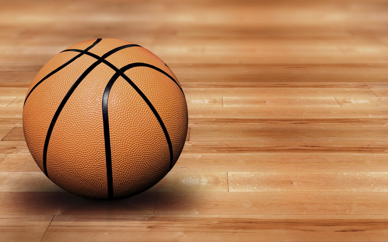 Pallone da basket su parquet, 1600x1000 HD, Laptop