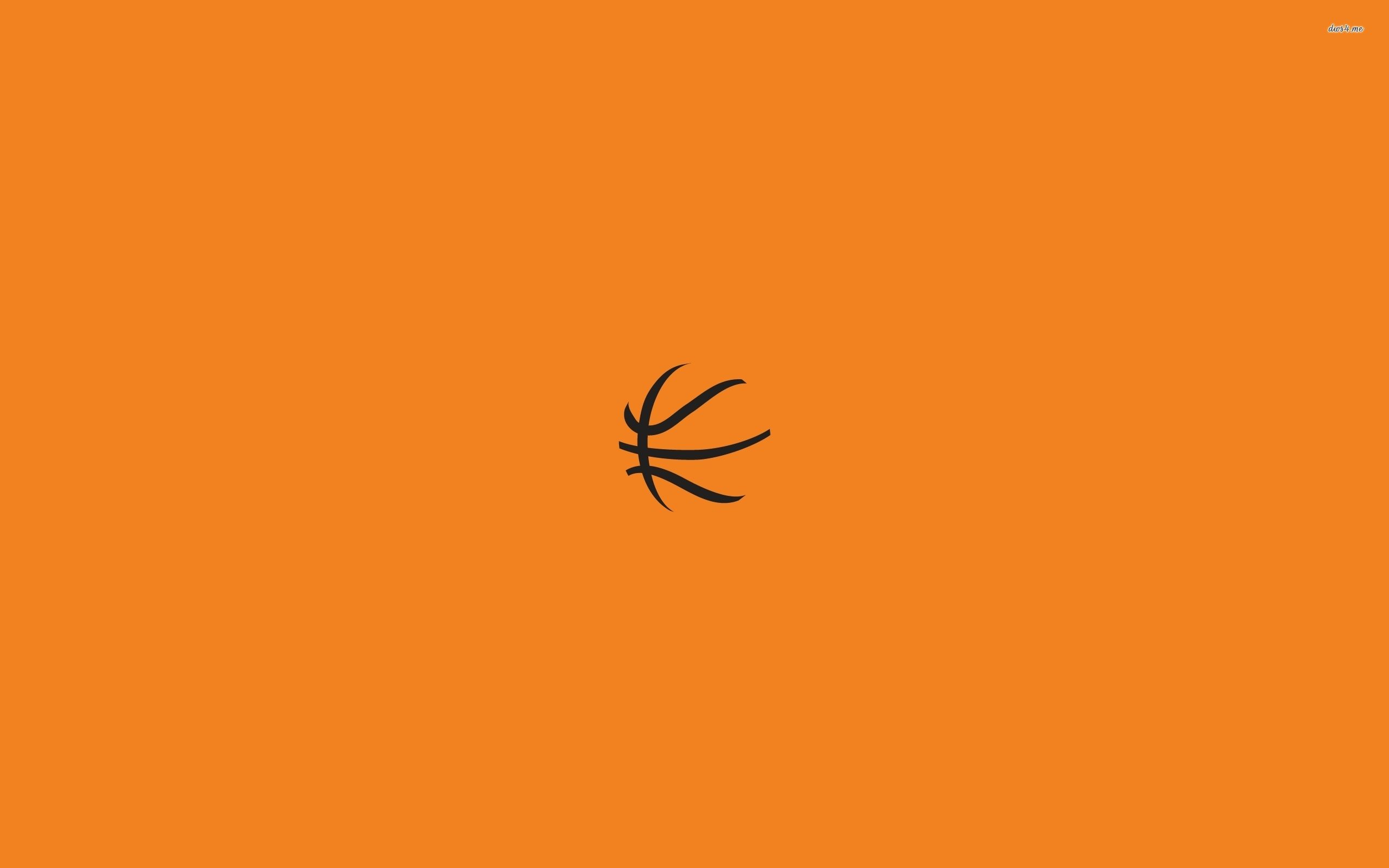 Pallone basket minimalista arancione, 2560x1600 2K+, MacBook Pro